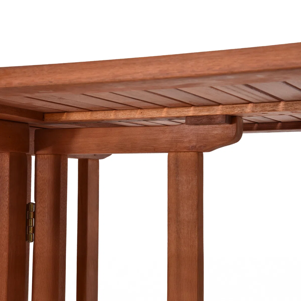 Spetebo Tavolo da balcone Baltimora in legno di eucalipto pieghevole – rettangolare/120 x 70 cm – Tavolo da pranzo per esterni in legno massiccio FSC oliato – Giardino terrazza balcone tavolo per
