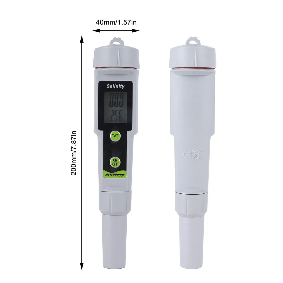 BuyWeek Misuratore di Salinità Digitale 2 in 1 Penna Tester con Cacciavite per Piscine Pesca