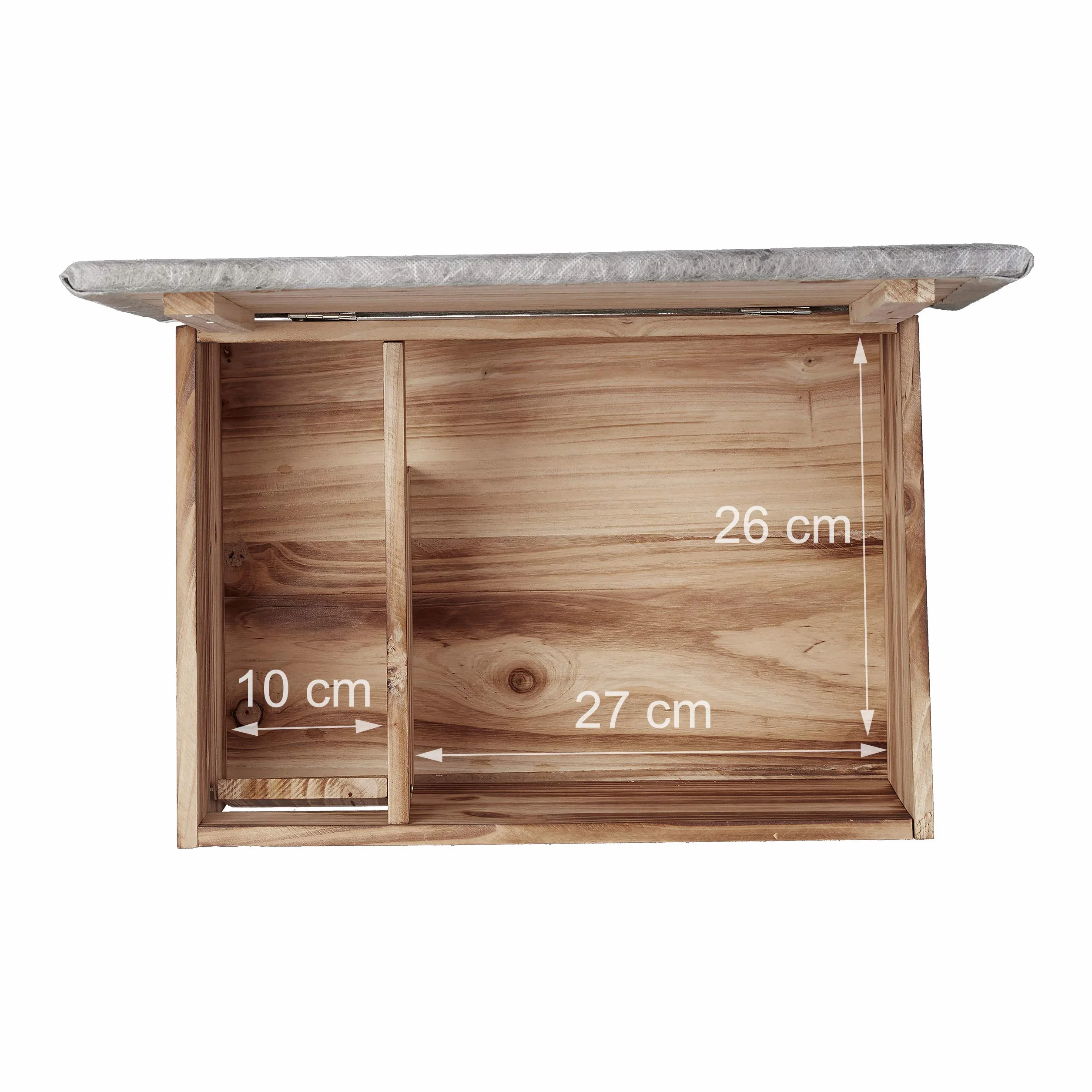 Relaxdays Casetta per Ricci, Resistente alle Intemperie, Riparo dai Predatori, Rifugio per Roditori, 21x46x34, Fiammato
