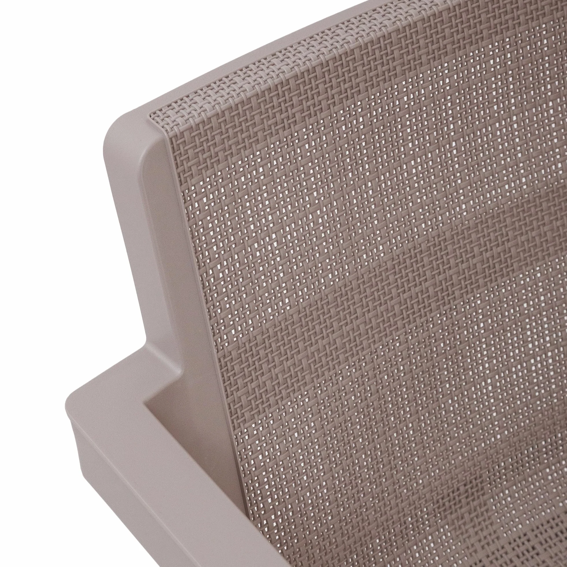 Toomax Set Salotto da giardino Riviera 4 posti grigio tortora, in polipropilene effetto juta, 2 poltrone con schienale ergonomico, divanetto da 2 posti e tavolo, ideale per terrazzi e spazi esterni