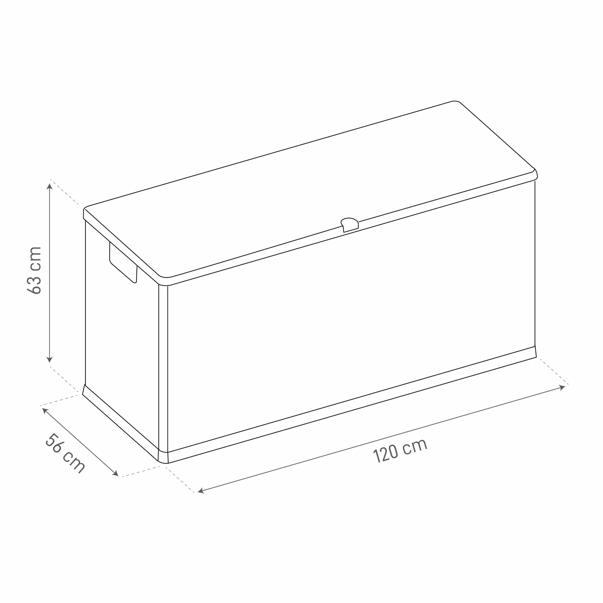Toomax Multibox Rattan baule 420L plastica resistente antracite UV