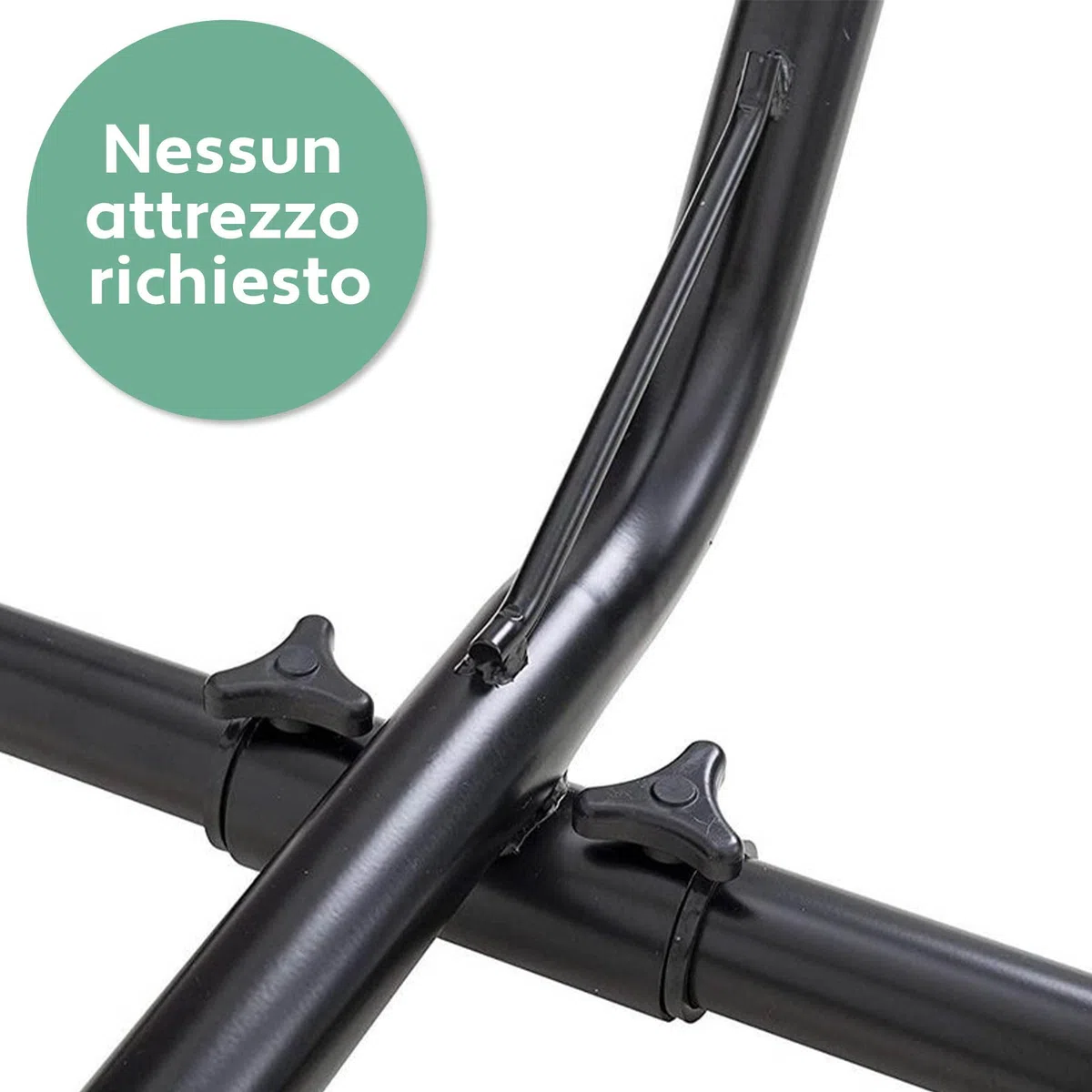 VITA5 Telaio Amaca Regolabile per Ore di Rilassamento - Supporto Amaca Perfetto per Riposarsi Insieme - Sostegno Amaca in Acciaio Resistente e Duraturo - Struttura Amaca Portatile da Interno o Esterno