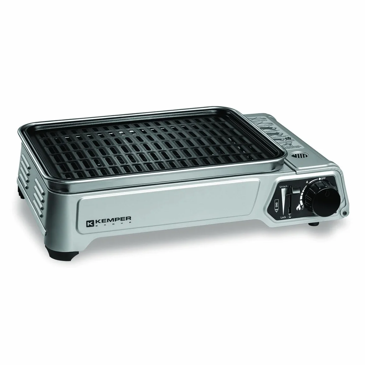 Kemper Barbecue A Cartuccia Gas 1,9 KW Piastra 27x34 cm