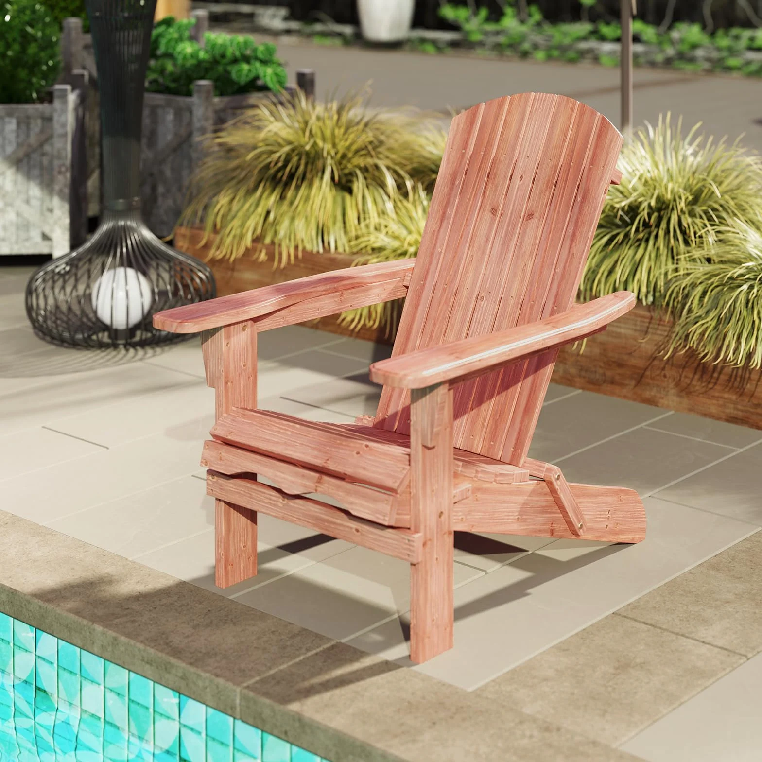 GIANTEX Set di 2/4 Sedie Adirondack Pieghevoli, Sedia da Esterno con Telaio in Legno di Abete, Schienale Alto e Braccioli Ergonomici, Sedia Adirondack per Patio Giardino Cortile Campeggio (1, Giallo)