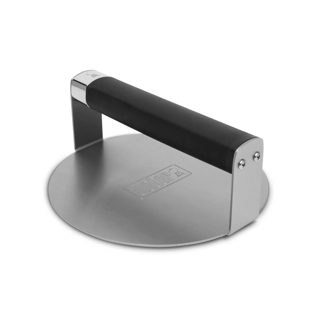 Weber pressa per Smashed Burger, Robusta e Stabile, Superficie Liscia, in Acciaio Inox con Impugnatura Antiscivolo – Argento (3400846)