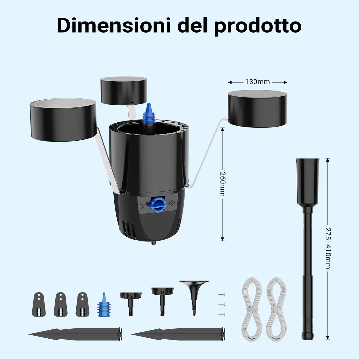 Filtro Chiarificatore UVC 72W Pompa 80W Set per Laghetti 90000l Skimmer tubo 25m