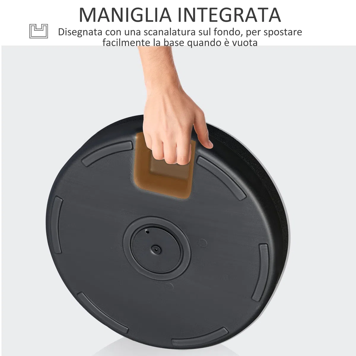 Outsunny Base per Ombrellone da Giardino con Palo Centrale Φ3.8cm e 4.8cm, Basamento per Ombrellone Riempibile con Acqua o Sabbia, Nero