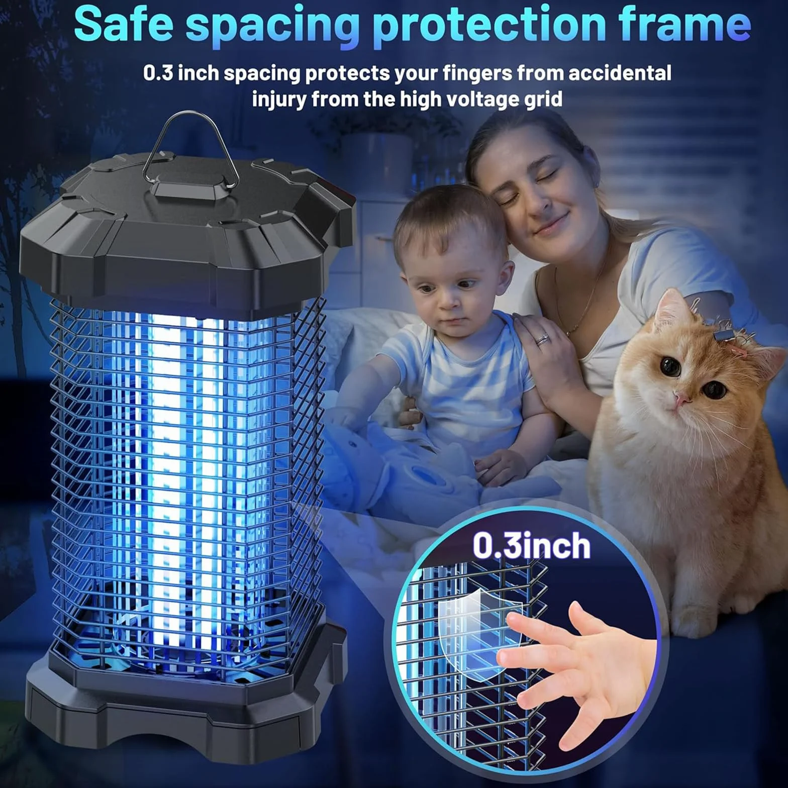Lampada Antizanzare Elettrica 4200V 18W Interni Esterni Ammazza Zanzare Mosche Insetti