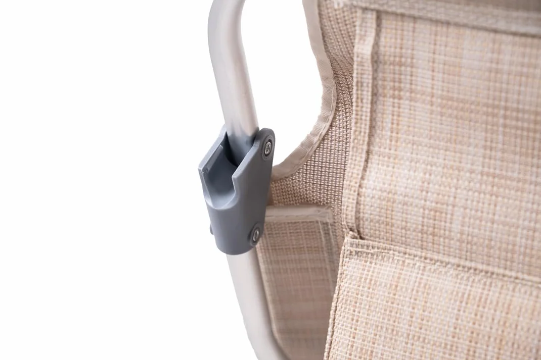 XONE Sedie Sdraio Ribaltabili Pieghevoli Alluminio Textilene Beige Melange 48,5x60x80 cm 2 pz
