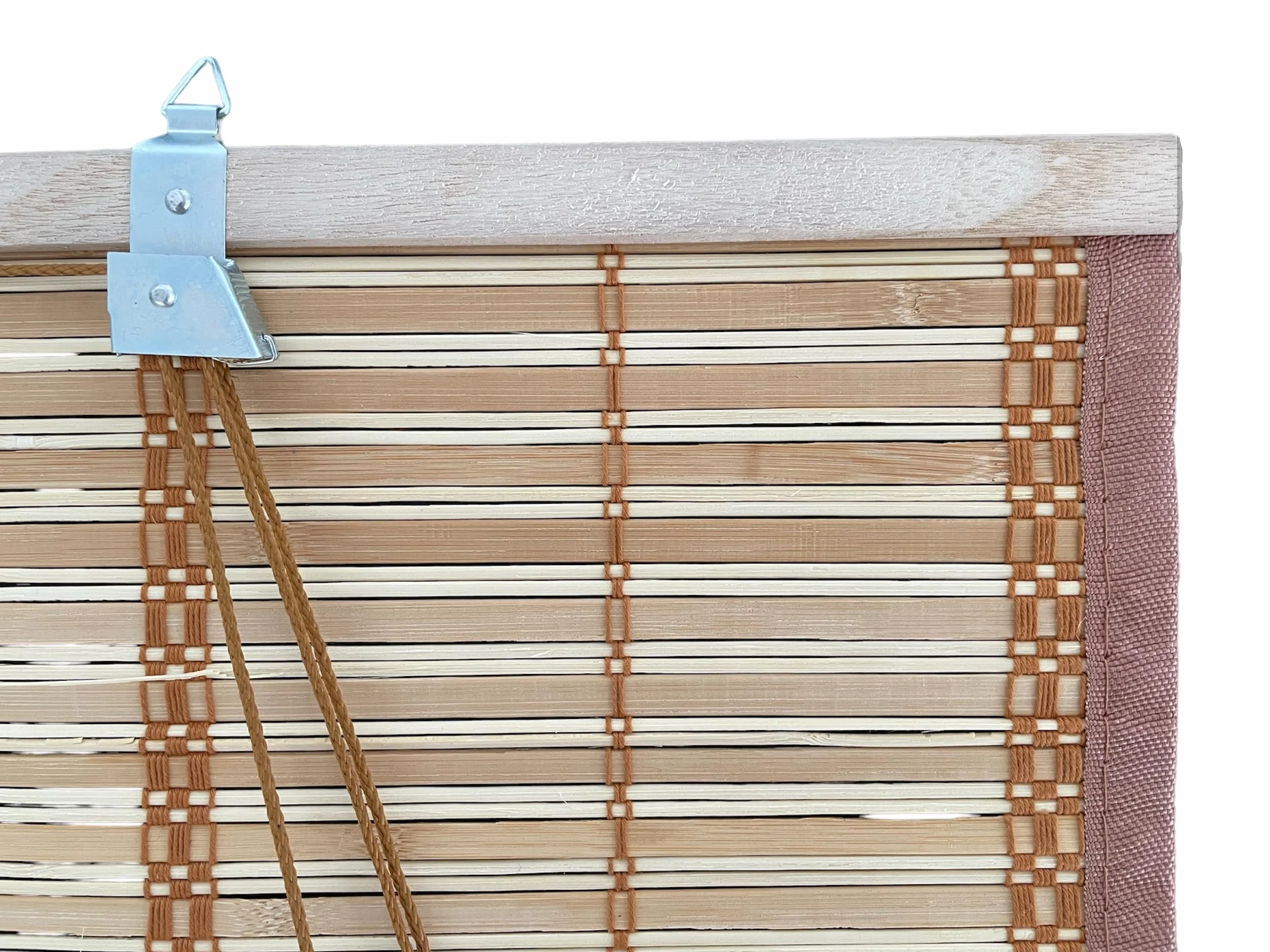 Tapparella a rullo in Listelli di Bambù Midollino con arrotolamento a carrucola (Marrone Chiaro, 200x300H cm)
