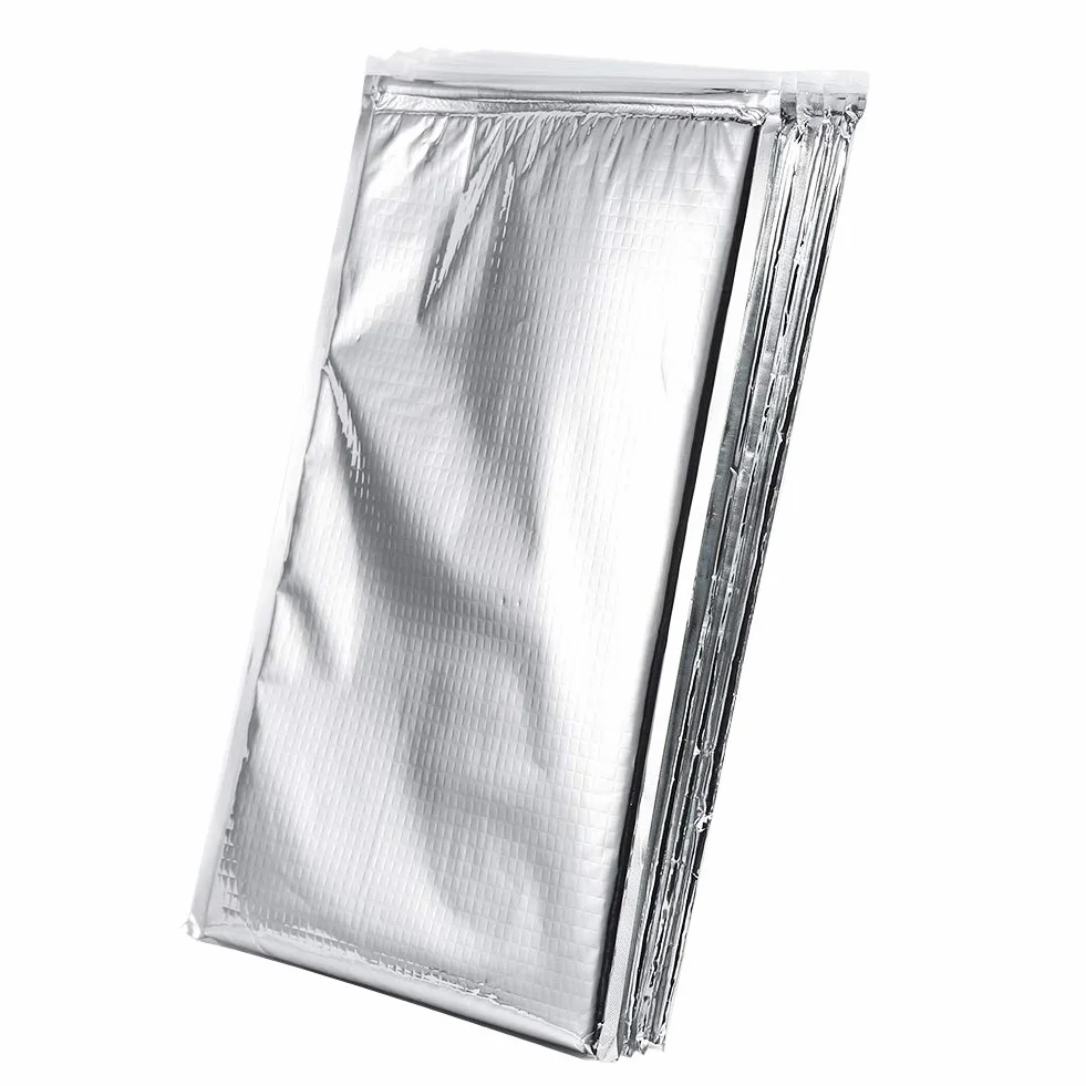Borse isolate termiche alluminio autosigillanti spesse 30x35 cm set 5 pezzi argento