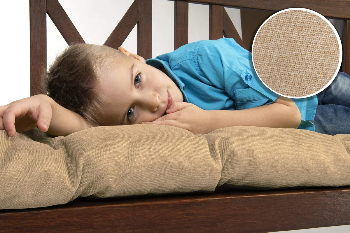 Cuscino per Panca da Esterno e Interno 160 x 60 cm Spessore 12 cm Beige