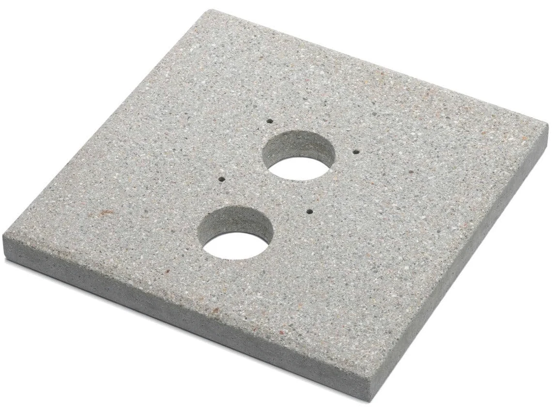 Base Quadrata 40x40x4 cm per Fontana 42/SRV in Cemento Belfer 42/BSE/9 Grigio