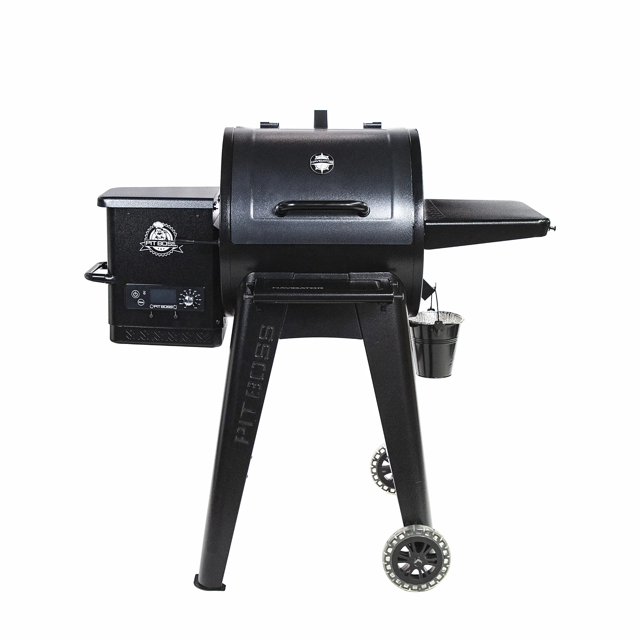 Pit Boss Navigator Series Grill e forno per affumicatura 260 gradi ripiano pieghevole rivestito in porcellana