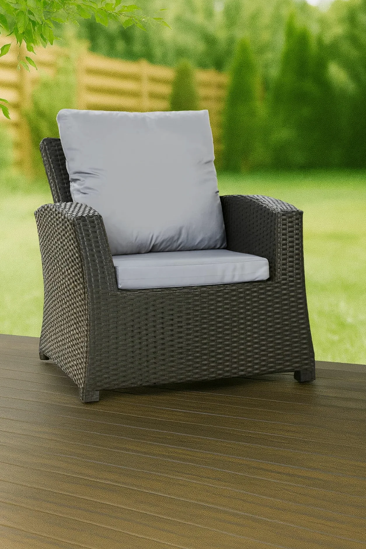Cuscini Relax per Mobili da Giardino Set di 4, Imbottitura Morbida, Resistente alle Intemperie Grigio Chiaro