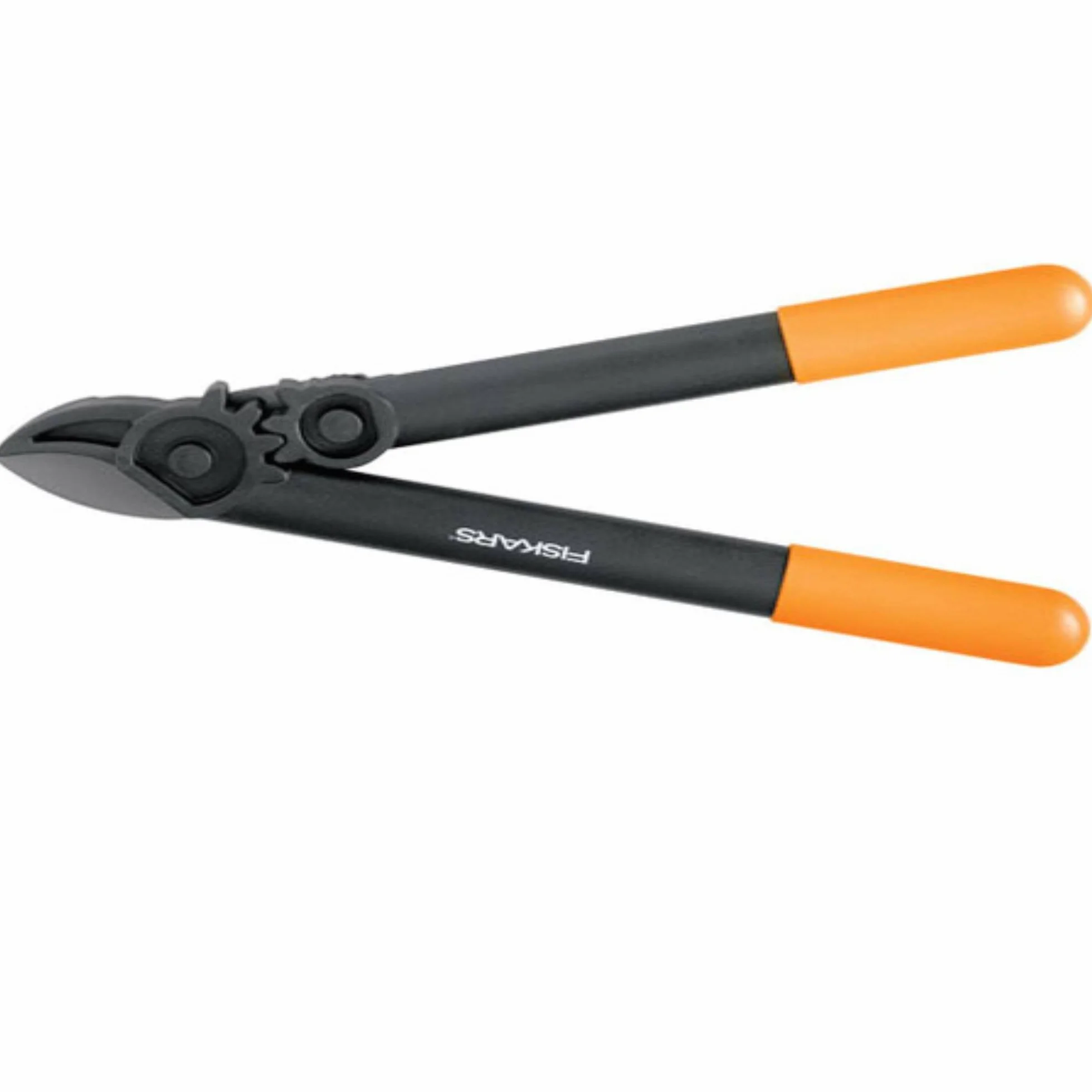 Fiskars Troncarami a Incudine per Legno Secco e Duro, PowerGear II, Lame Acciaio Temprato Antiaderente, 39 cm, Nero/Arancione