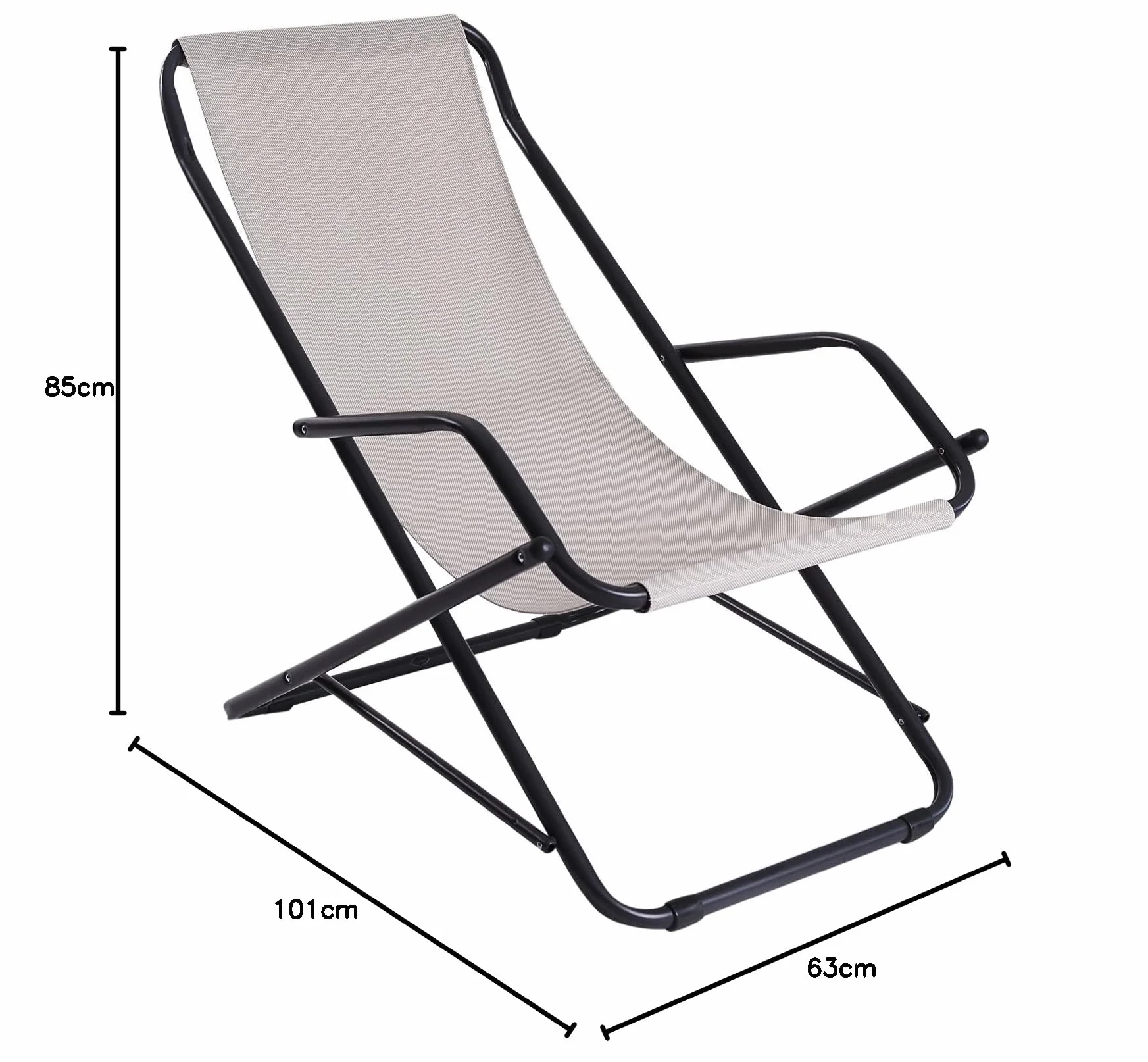 Stiliac 7401 Sdraio Dondolino Oscillante Swing, Tortora, tubolare in acciaio