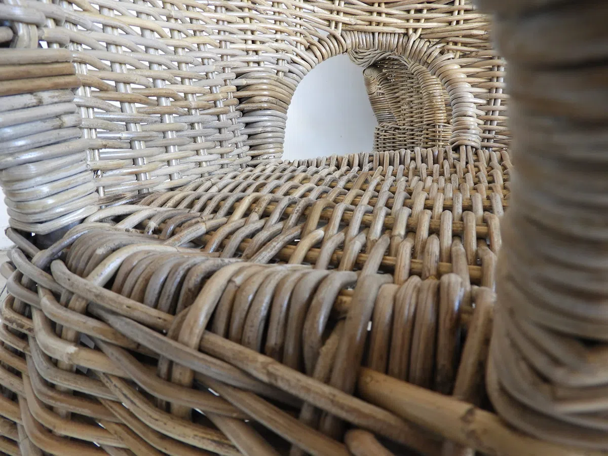 Poltrona vimini rattan 70x70x90 H wewnątrz i na zewnątrz