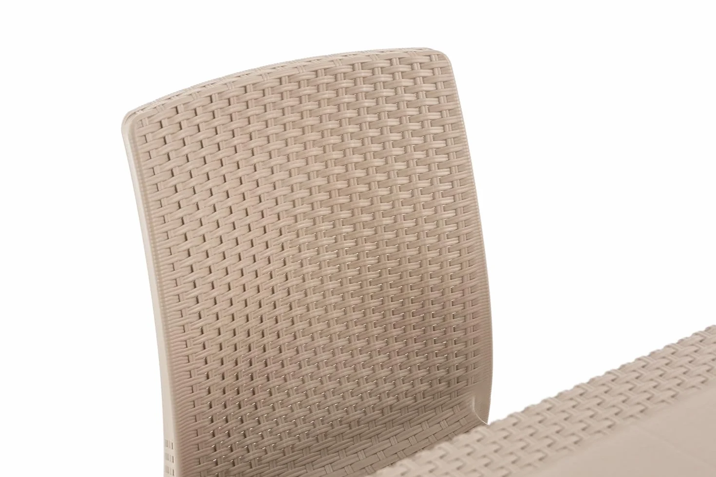 Omar & Amira Zestaw mebli ogrodowych rattan 130x75 cm stół i 4 krzesła Cappuccino