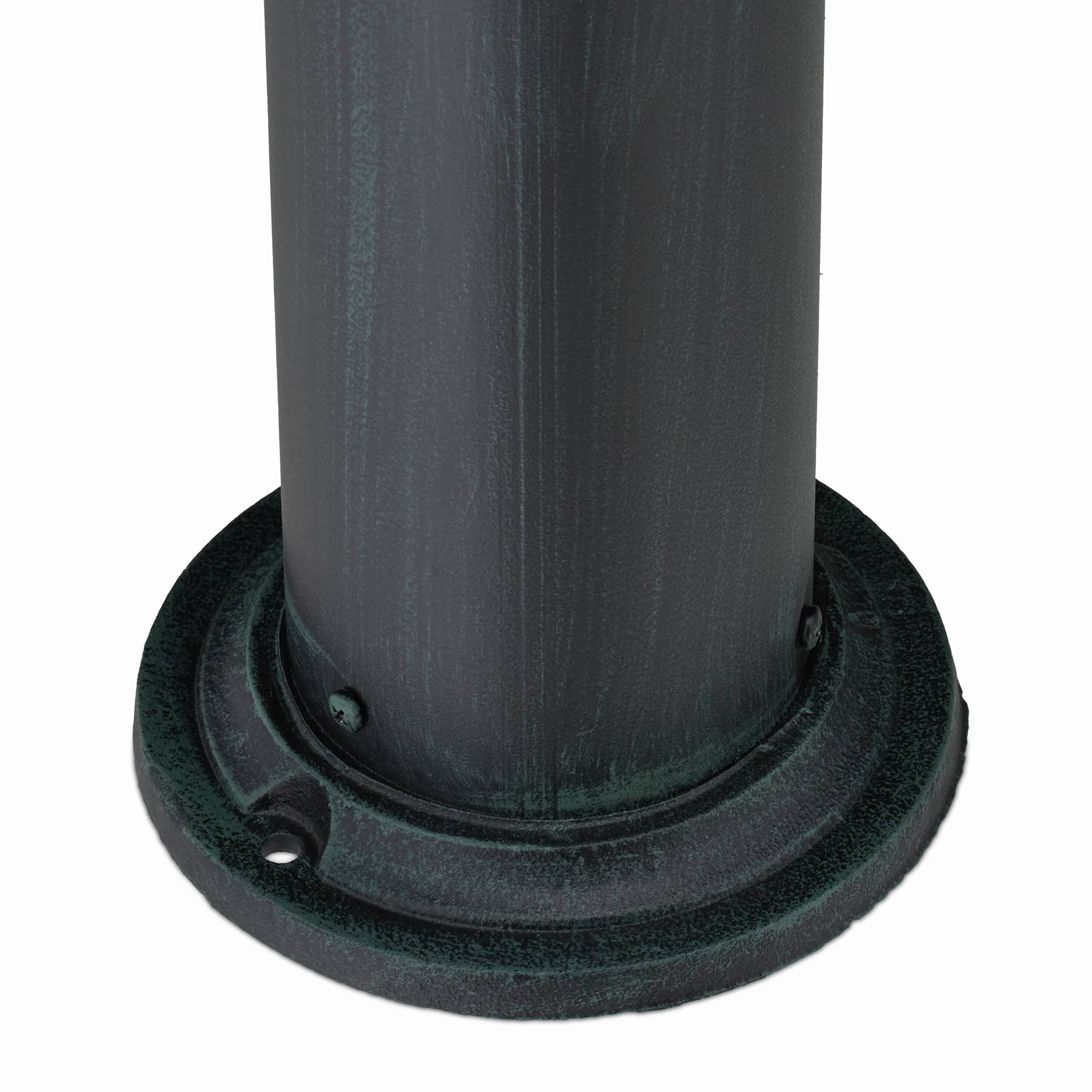 Relaxdays Fontana da Giardino in Stile Antico, Fontanella a Colonna con Rubinetto Acqua, HLP: 91x18x17,5 cm, Verde Scuro