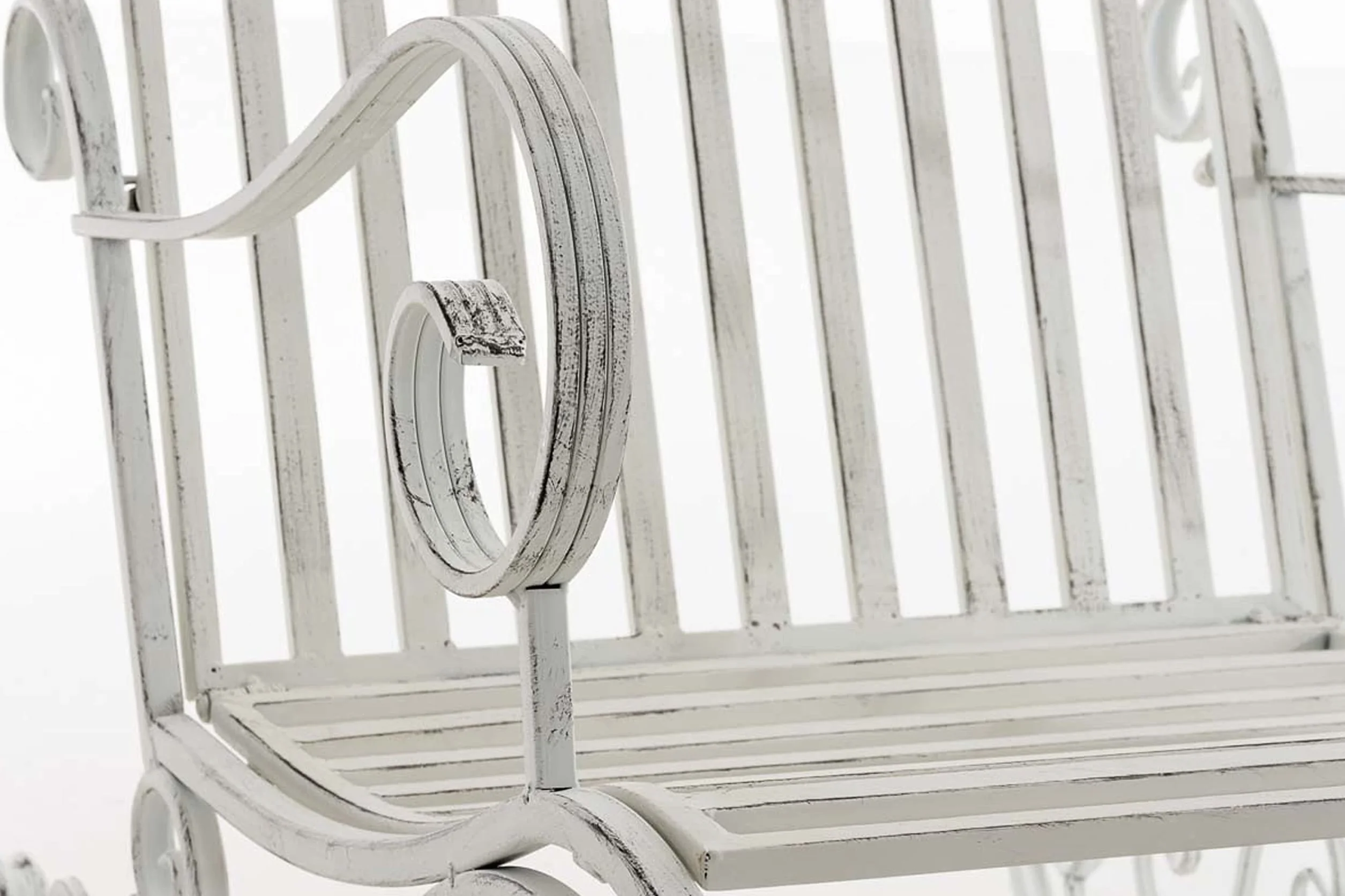 Sedia a Dondolo Relax Smilla Resistente alle Intemperie Giardino Poltrona da Esterno Antico Bianco