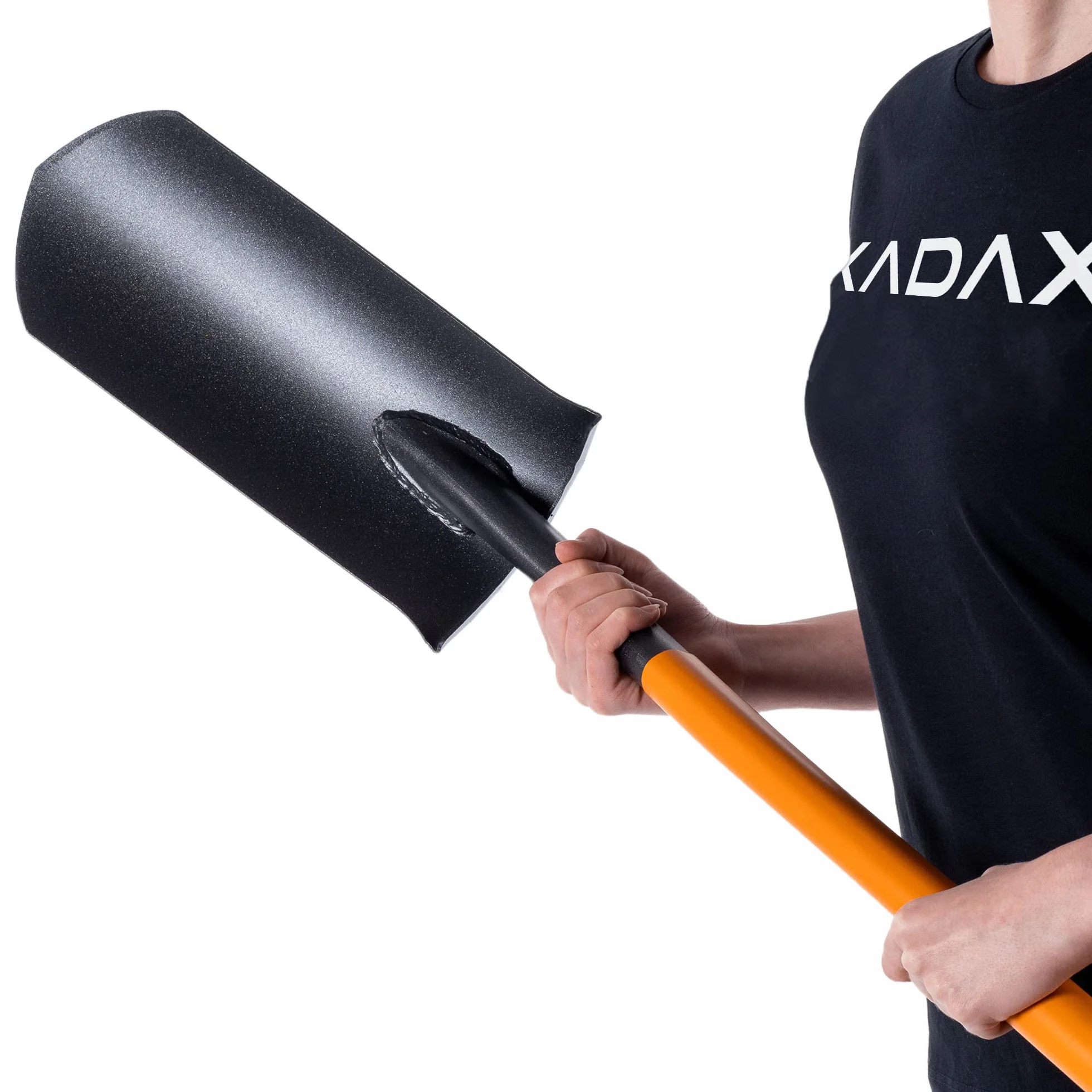 Spaziali di drenaggio Kadax, sponsor di drenaggio con mantello D, pala in acciaio, pala di pizzo con stelo, vanga da giardino ai fori, paletta di drenaggio, vanga (121 cm, nero/arancione)