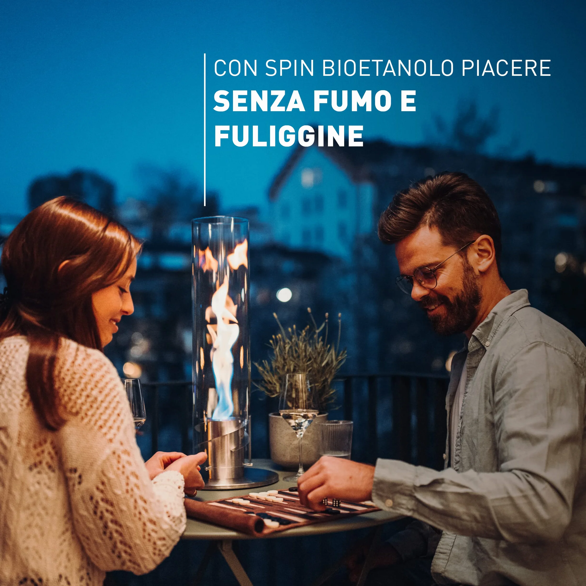 höfats - SPIN bioetanolo gel - Etanolo senza fumo e fuliggine 6x1 litro - Bioetanolo combustibile per SPIN 90 | 120 Camino da Tavolo, camino bioetanolo
