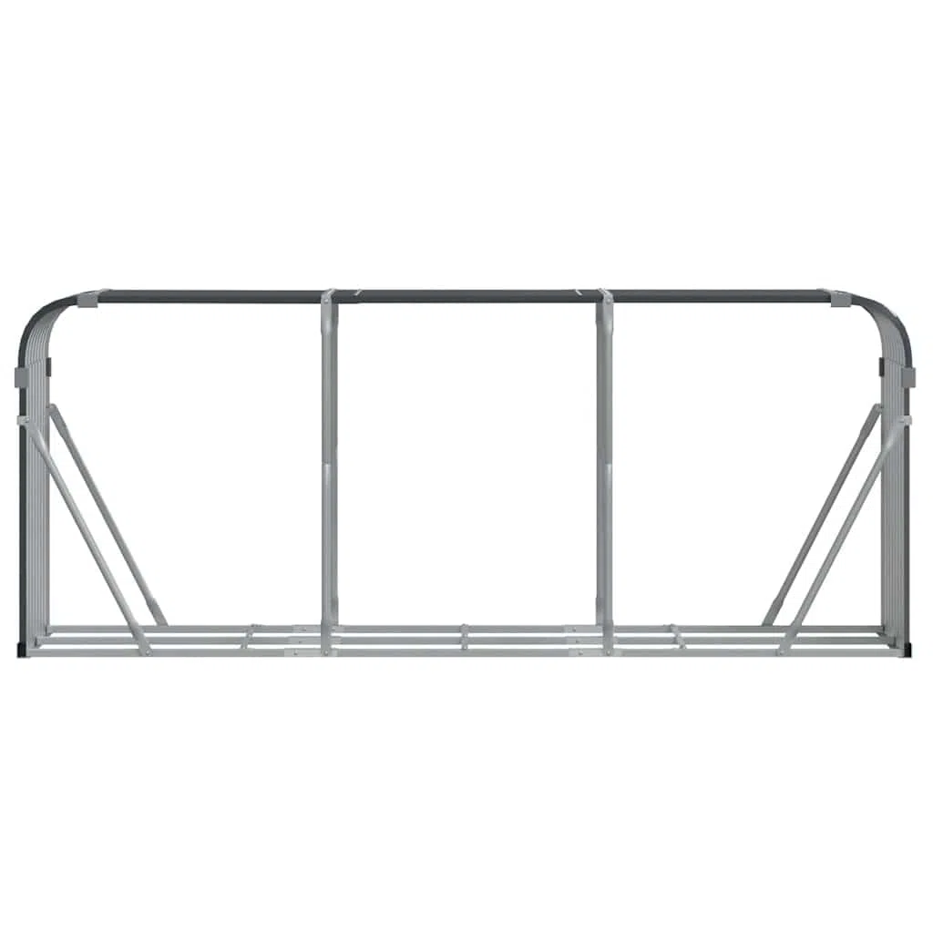 vidaXL Portalegna Acciaio Zincato Antracite 234x45x100 cm