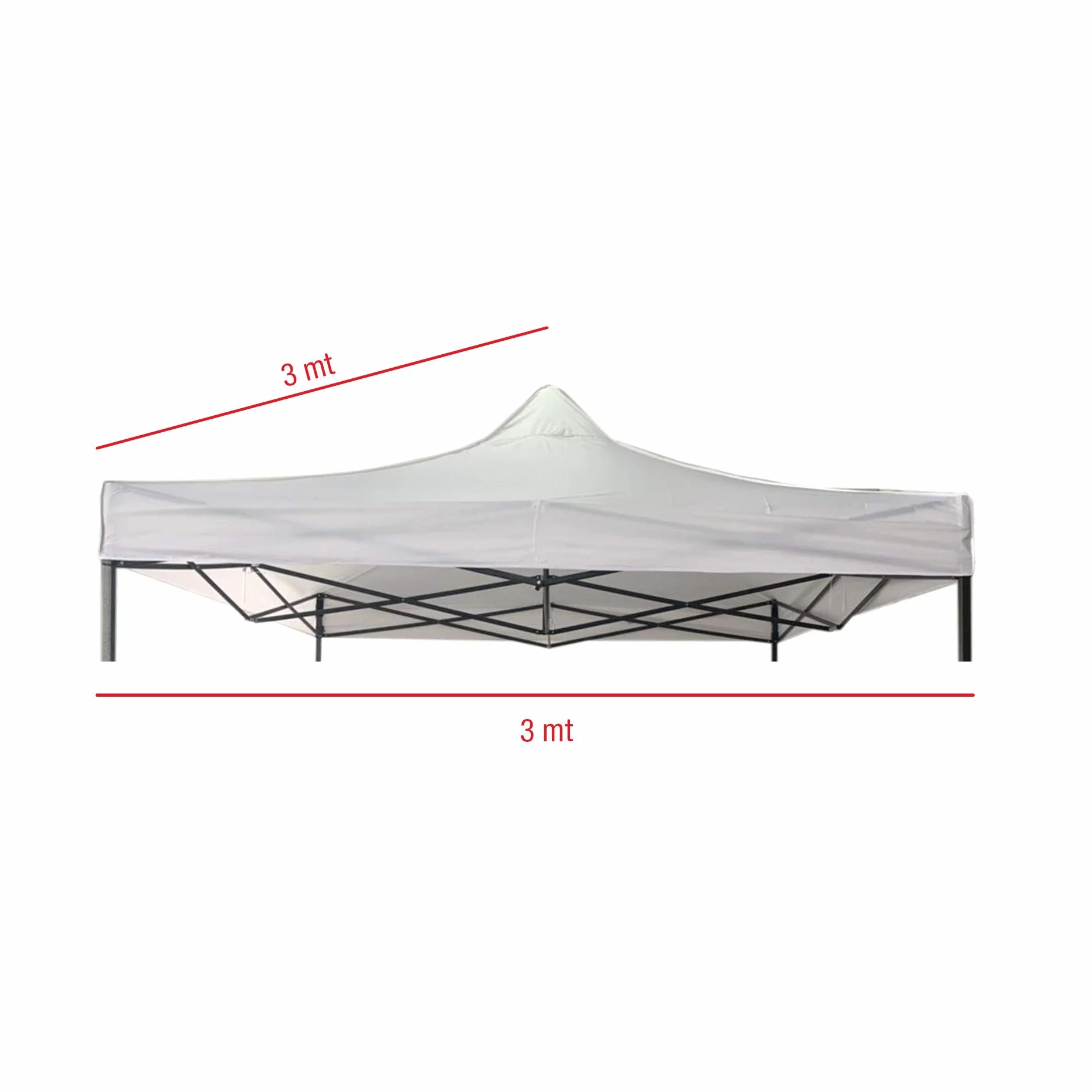 Rebecca Mobili Telo Sostituzione Per Gazebo Impermeabile Poliestere Oxford 800D 3x3 mt