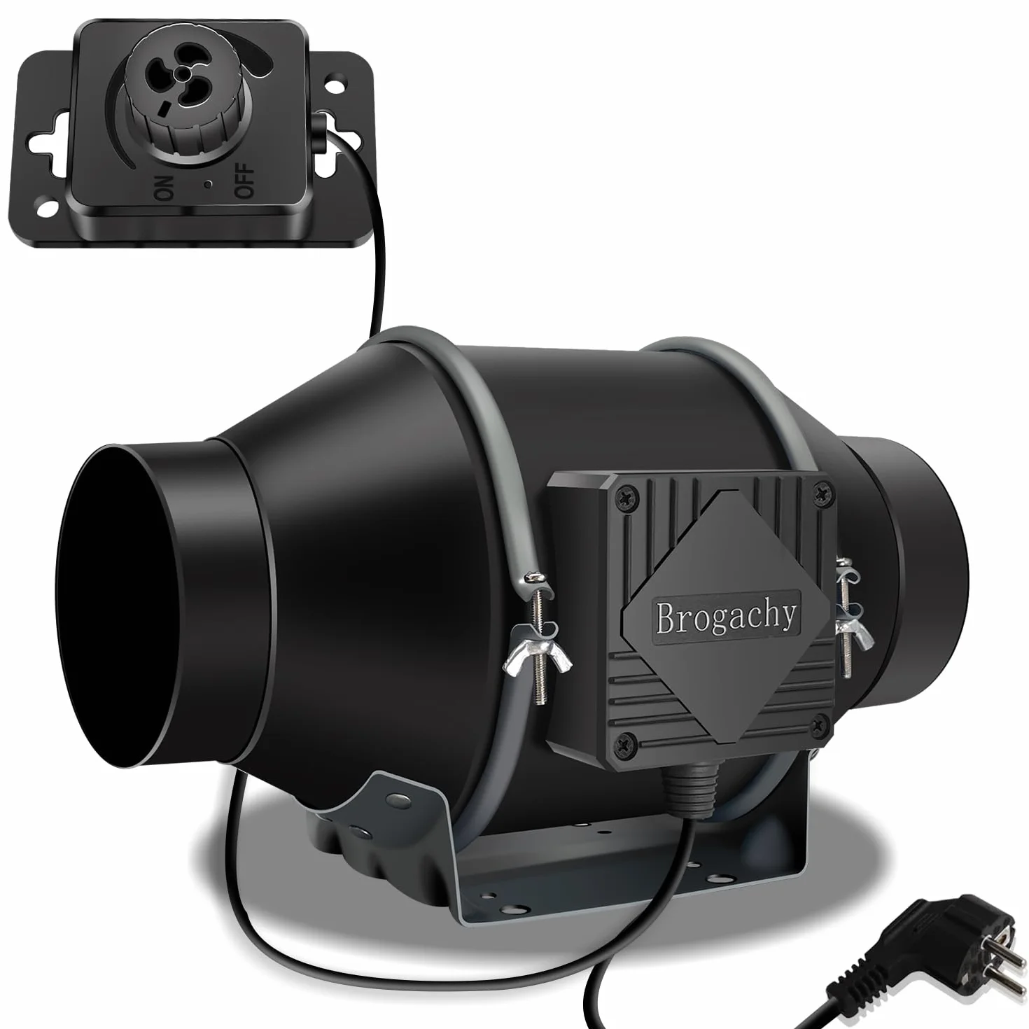 Ventola Aspiratore Regolabile 100mm 365 m³/h 3000 RPM EC Motore Trifase