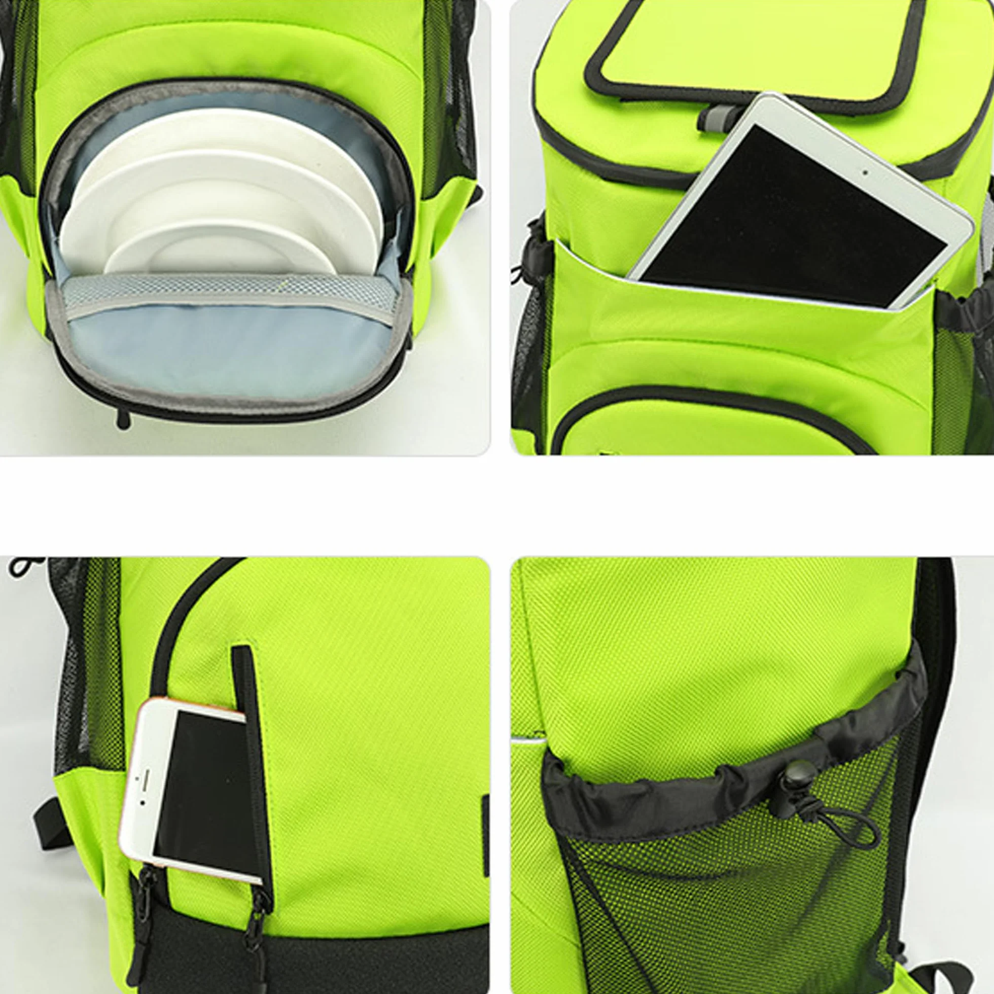 Zaino Pic Nic Termico Borsa Frigo 30L Borsa Termica da Viaggio Portatile per Picnic, Campeggio e Spiaggia (Nero)