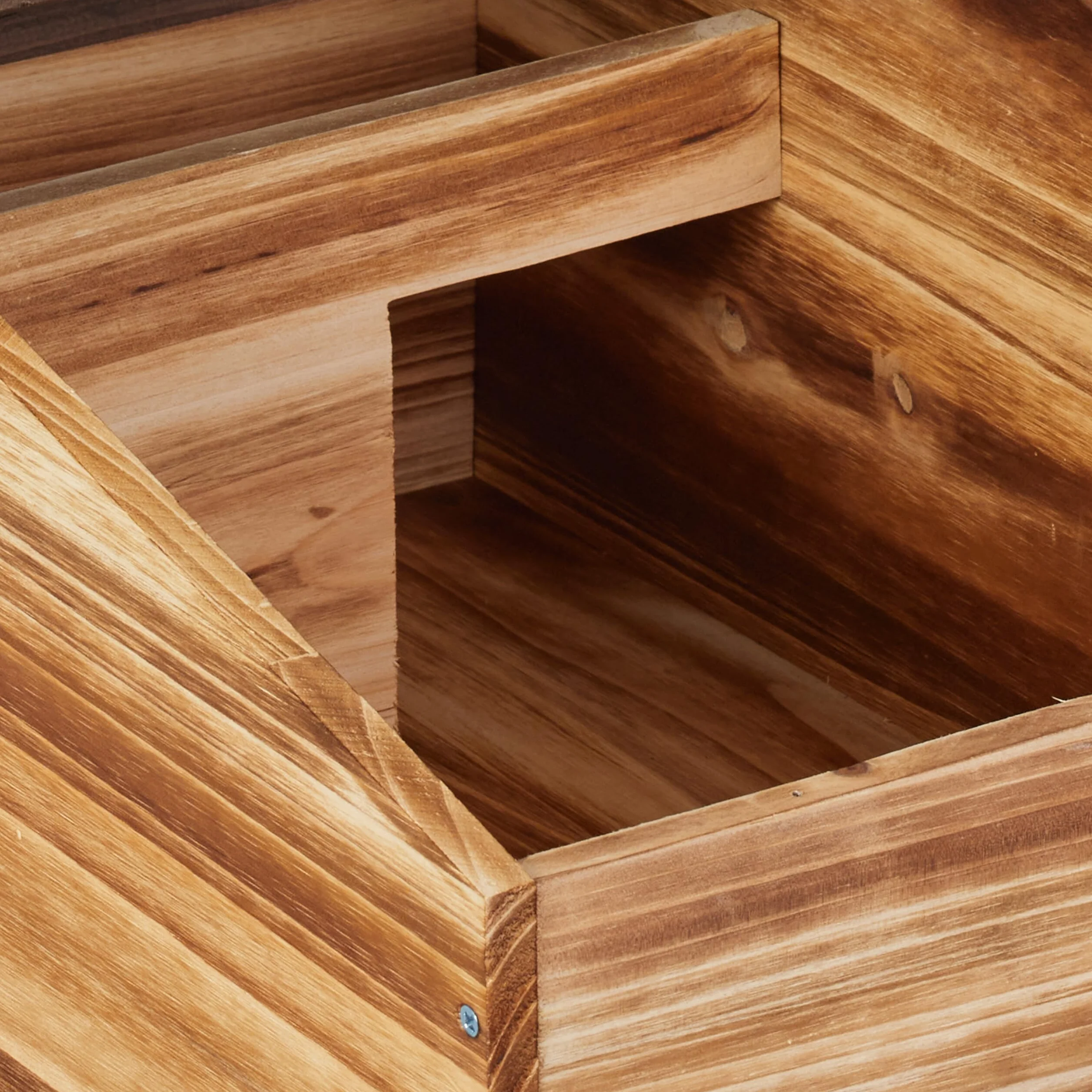Relaxdays Casetta per Ricci con Pavimento, Ingresso a Labirinto e Tetto Impermeabile, Legno, HxLxP: 25 x 57 x 44 cm.