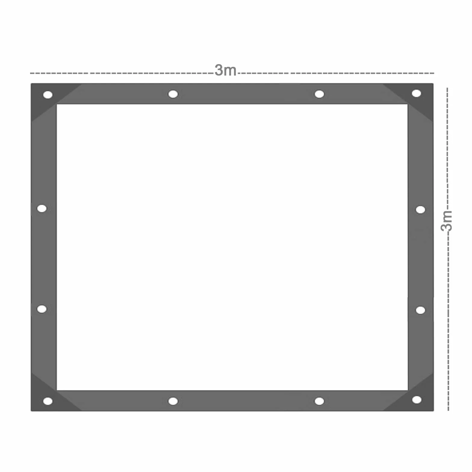 3x3m Telone Trasparente Impermeabile con Occhiellato,Telo Plastica Impermeabile Esterno Protettivo Multiuso per Serra Balcone Antipioggia Legno Pianta Giardino