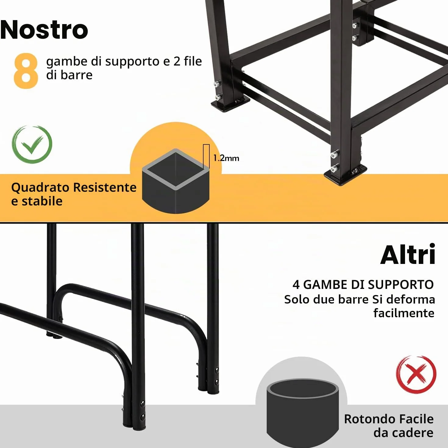NALONE legnaia da esterno con coperchio impermeabile portalegna Metallo 4FT