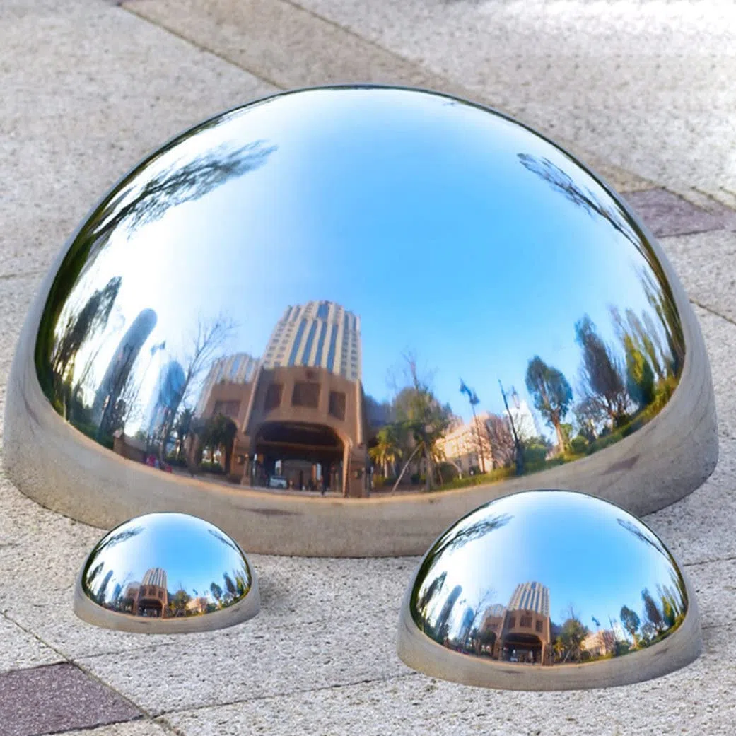 6 sztuk mezza sfera cava decorativa w ogrodzie z stali nierdzewnej lustrzana