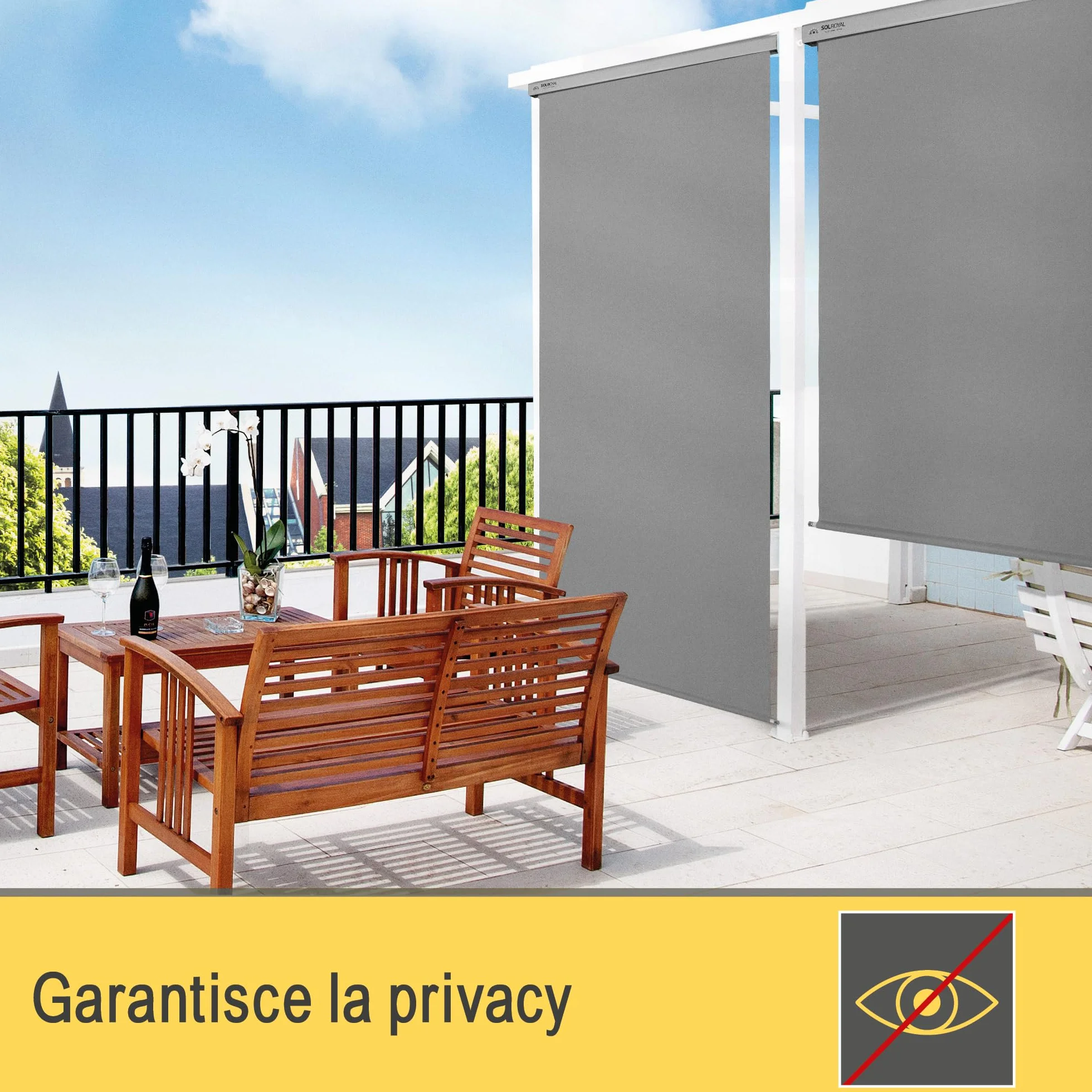 Sol Royal Tenda da sole verticale 180x250 cm MS5 idrorepellente Grigio