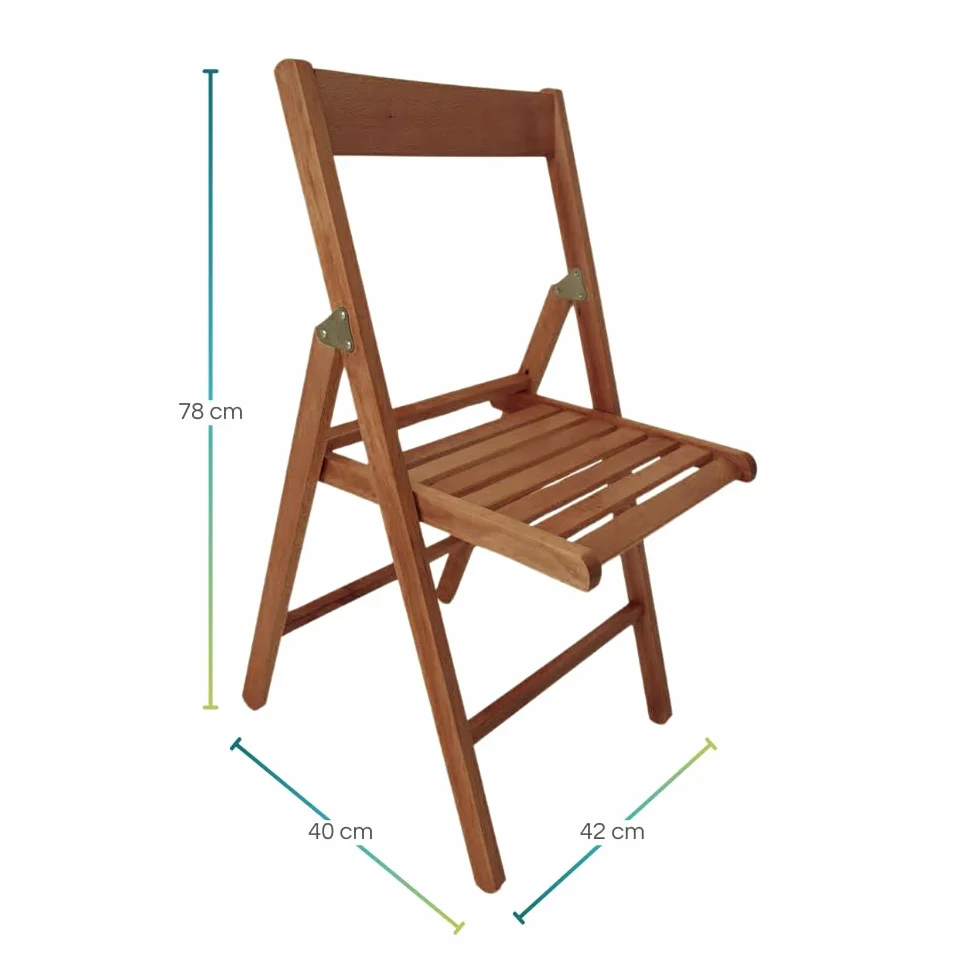 Sedie Pieghevoli in Legno di Faggio Noce 42x40x78 cm PALUPLUS 0702C