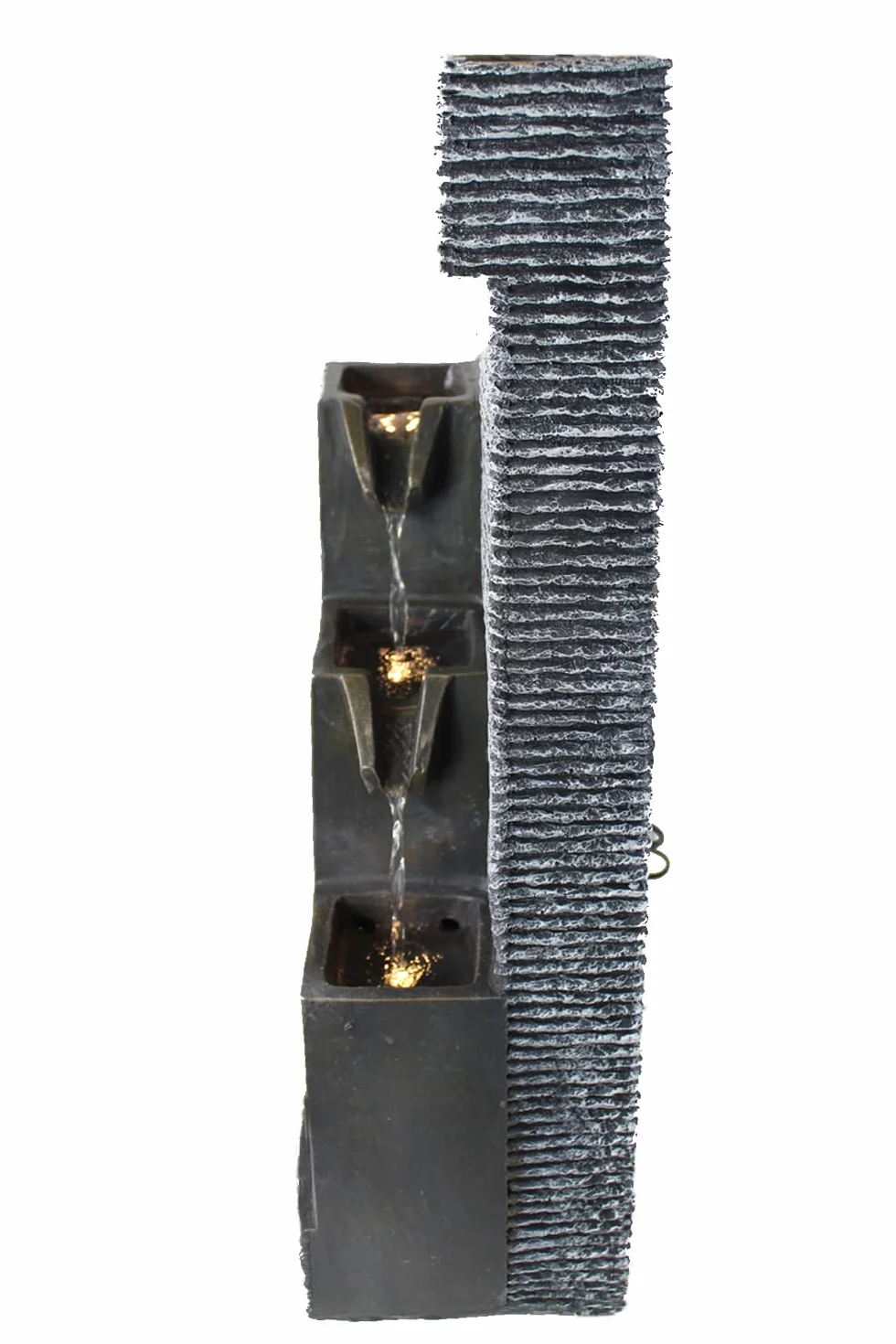 Fontana da giardino BK845 con illuminazione a LED fontana per interni ed esterni. Può essere piantato, decorazione del giardino cascata
