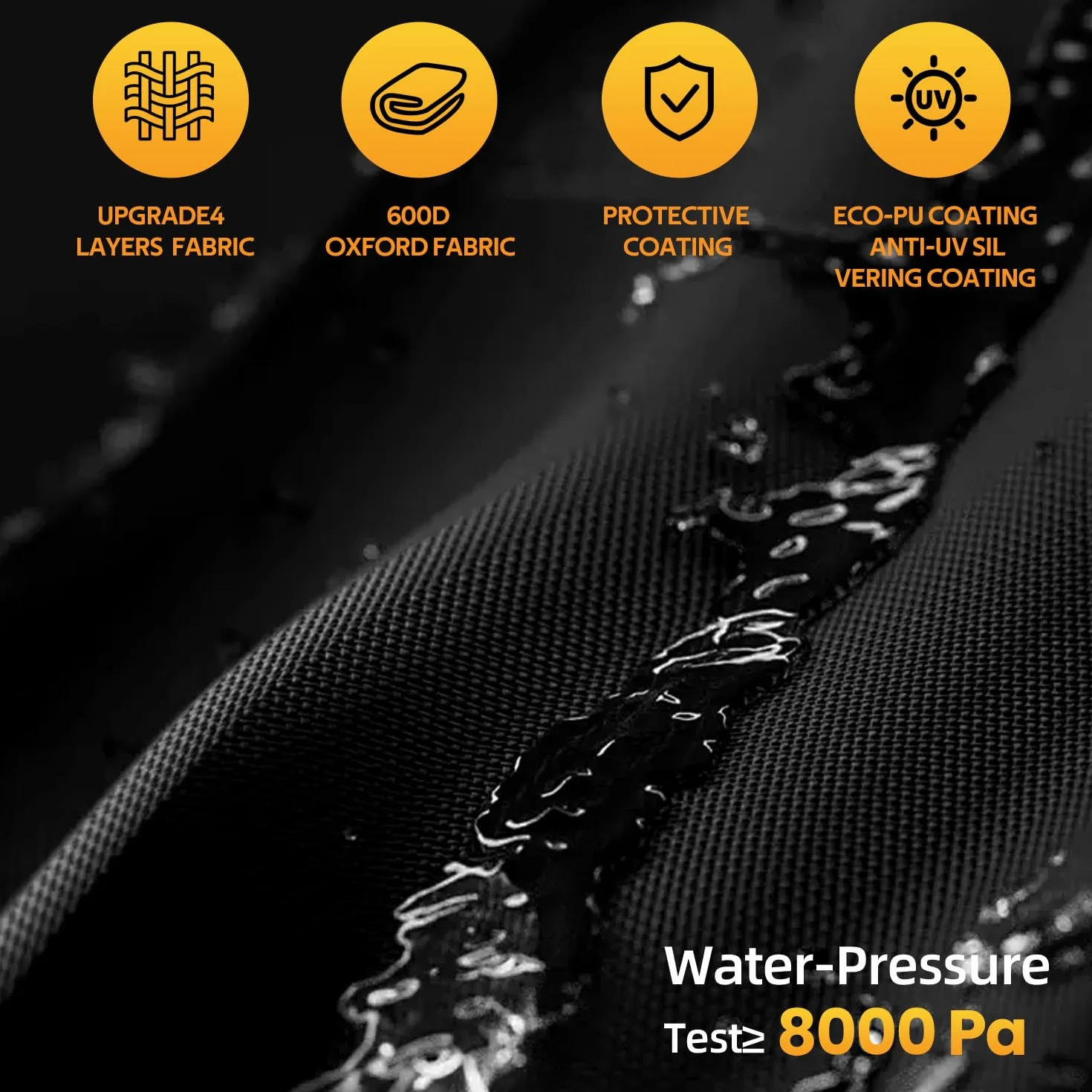 Copertura per tavolo da ping pong 600D, universale, 2,3 x 1,5 m, impermeabile, resistente al sole, adatta a tavoli pieghevoli e piatti, nero, tessuto Oxford