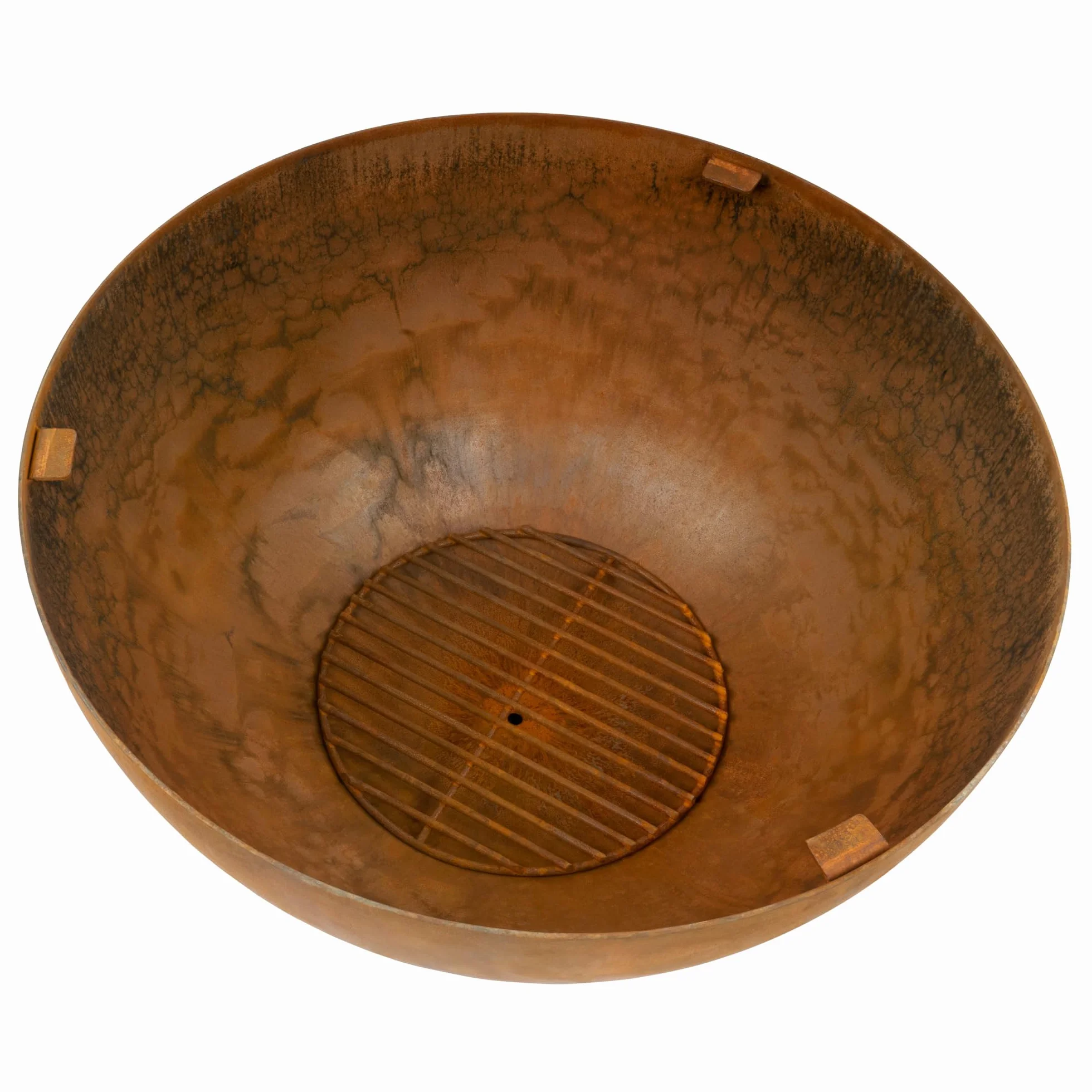 BBQ-Toro Braciere con barbecue, Ø 60 cm, effetto ruggine, braciere per giardino, giardino Fire Pit, Fire Bowl