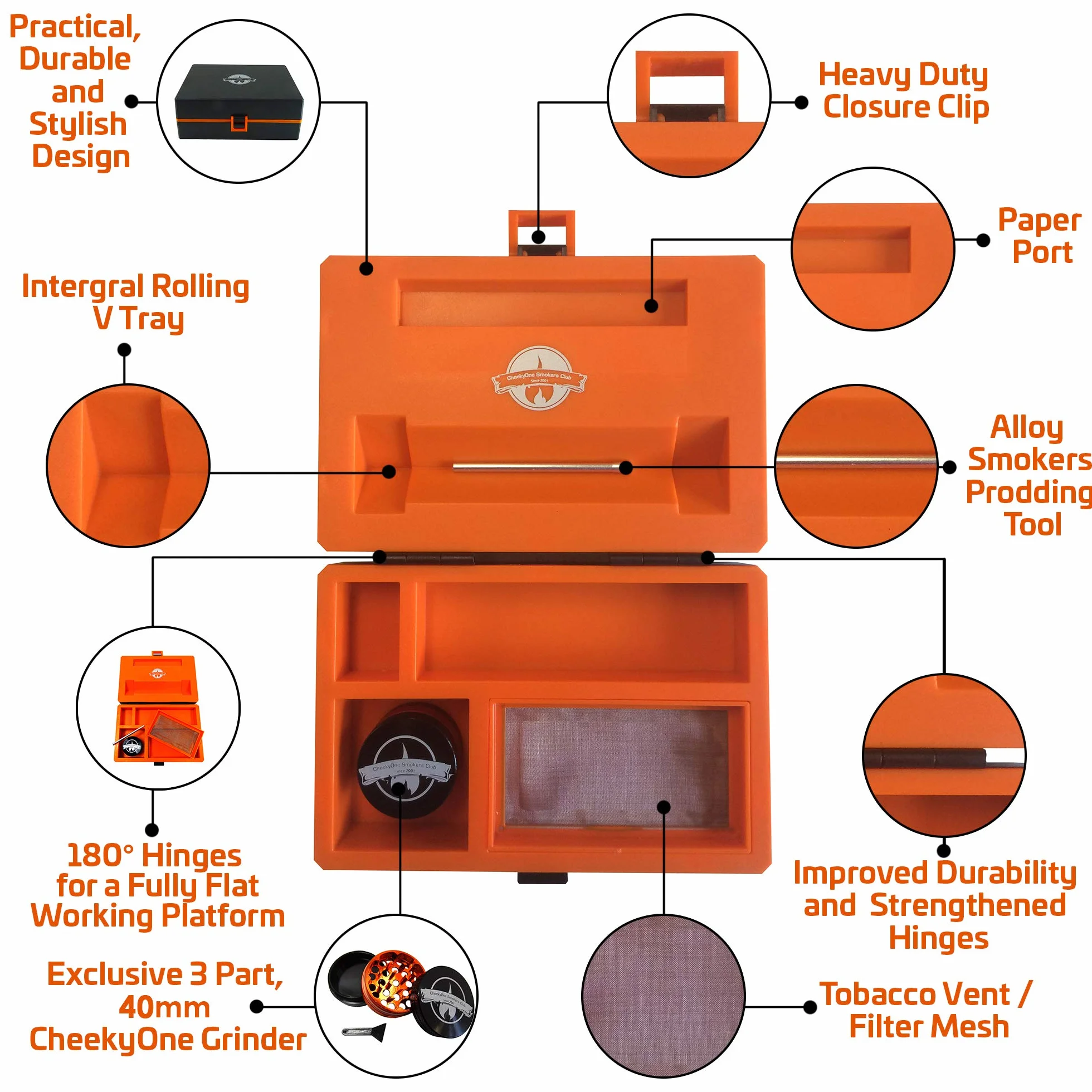 Cheeky One Smokers Club 2016 Box with 3 Part Metal Grinder