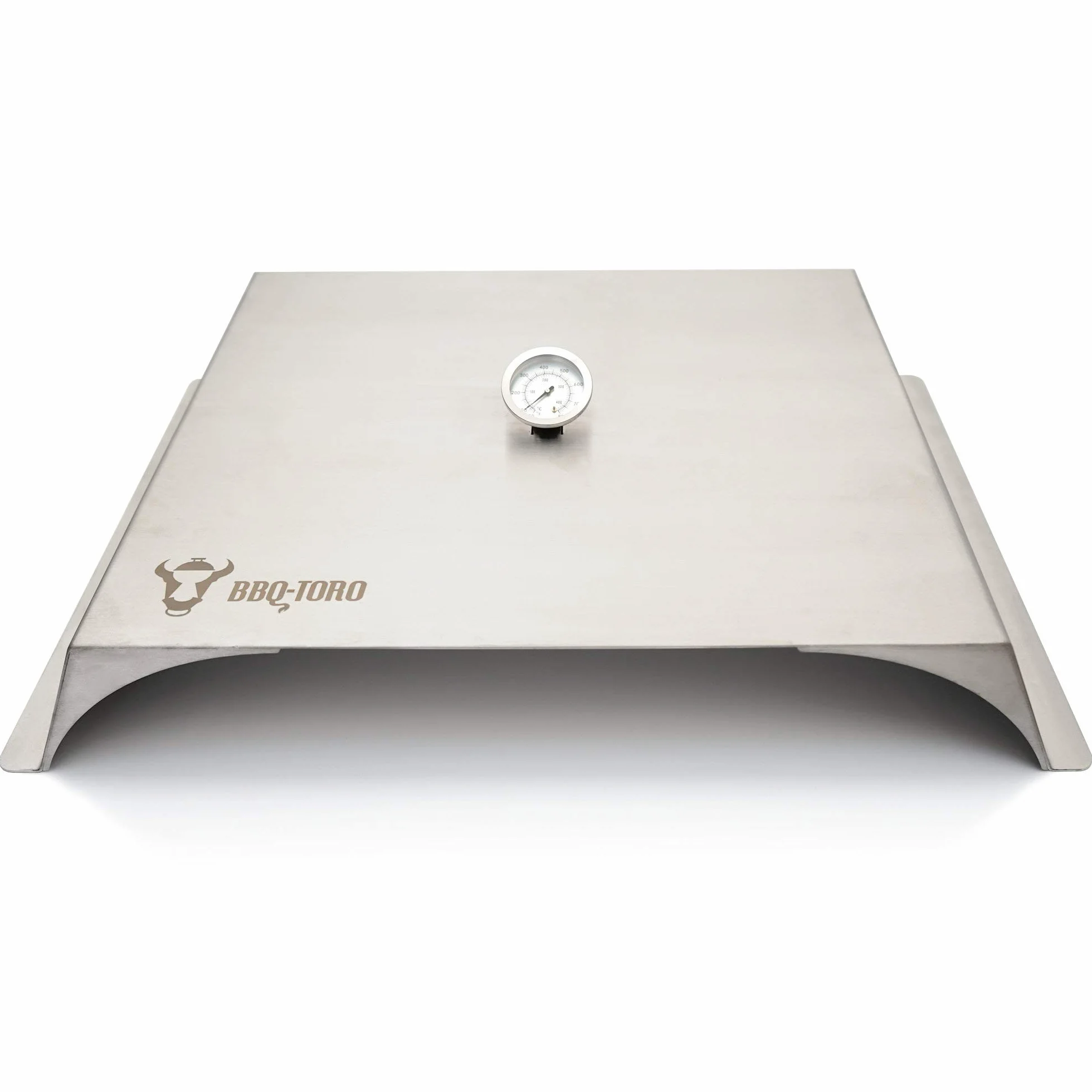 BBQ-Toro Inserto per Pizza per Barbecue a Gas Acciaio Inox 56 x 39 cm Cover Con Termometro Cappa