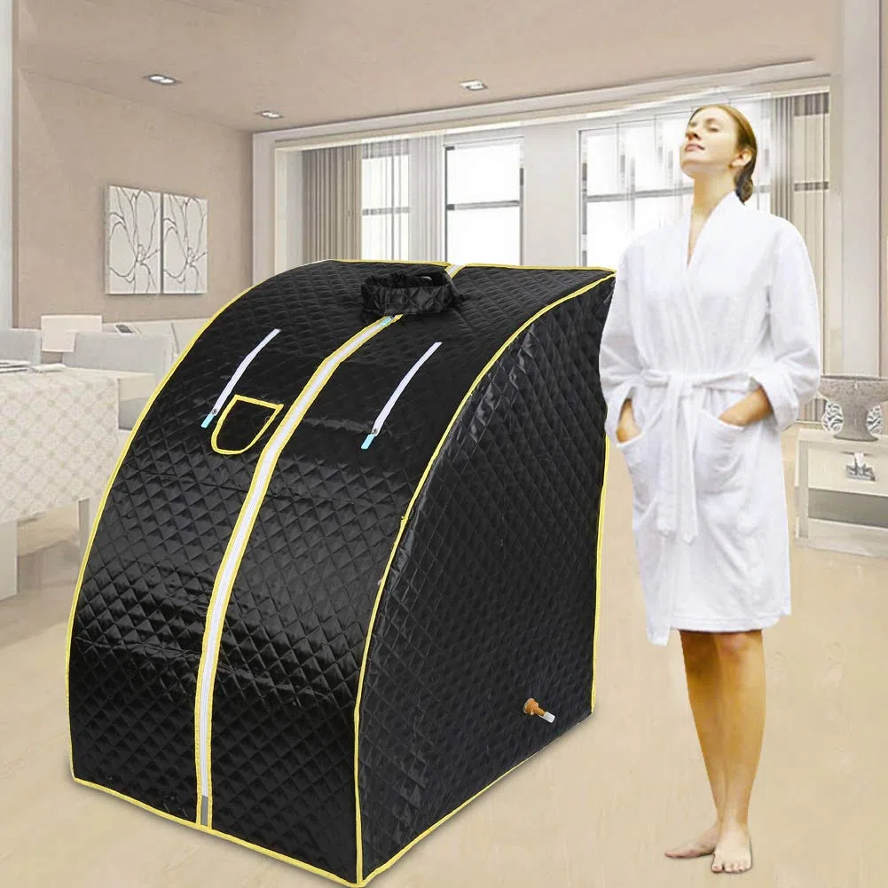 Sauna a vapore personale portatile 2 litri per relax casa nero