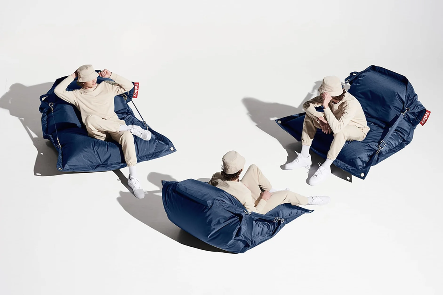 Fatboy Buggle Up Beanbag 180 x 140 cm poliuretanowa niebieska
