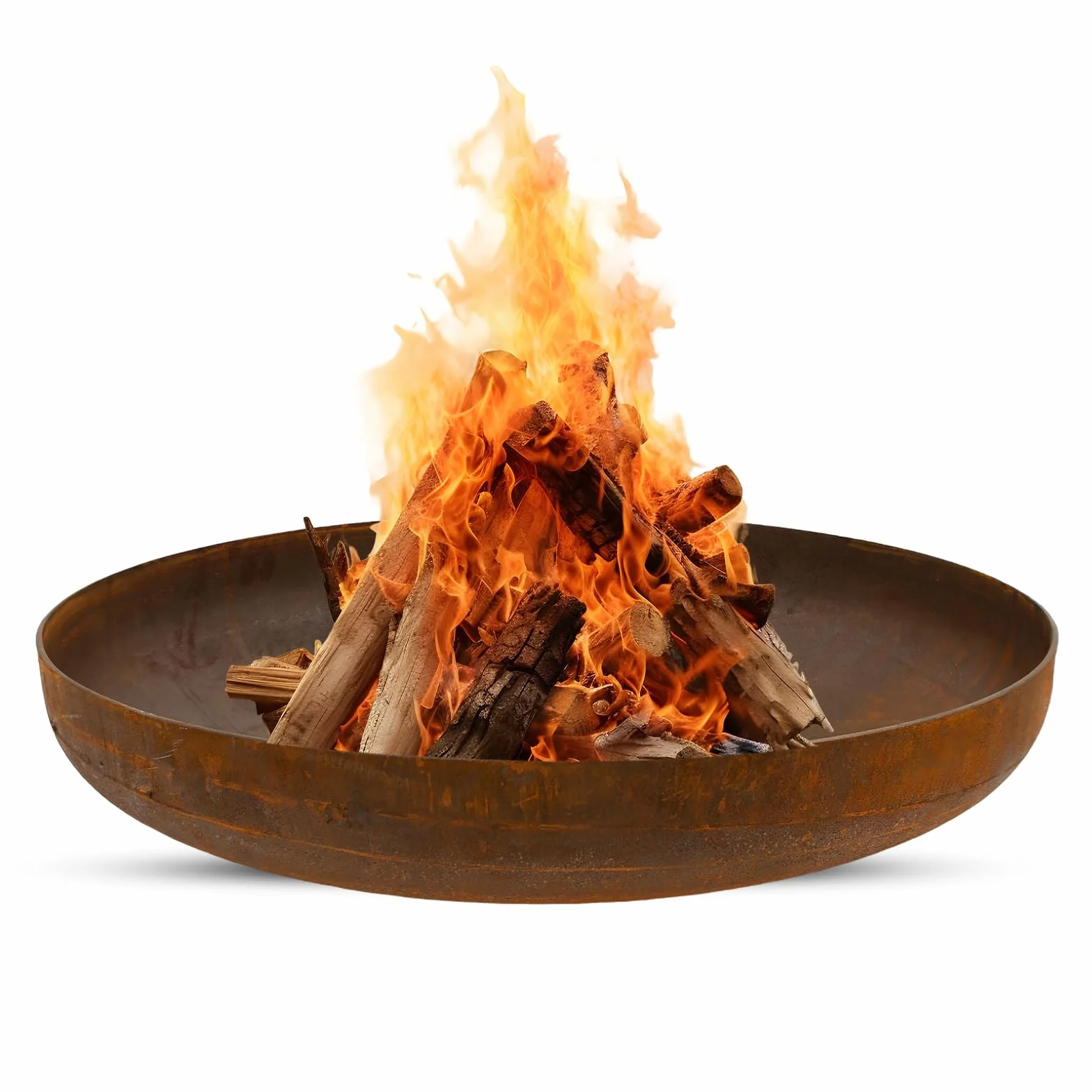 BonFeu BonBowl Braciere da Giardino Ø100 cm Acciaio Corten Robusta Bocchetta di Fuoco 100x100x21 cm