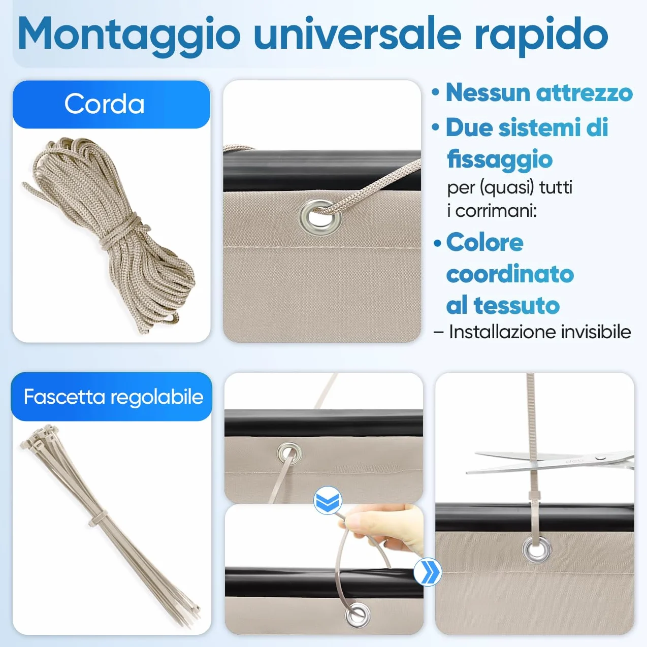 Sekey Recinzione Copertura per Balcone Protezione della Privacy Schermo in Polyster Opaco, per Balcone Giardino terrazza, con Occhielli Corde e Fascetta, 120 x 600cm Taupe