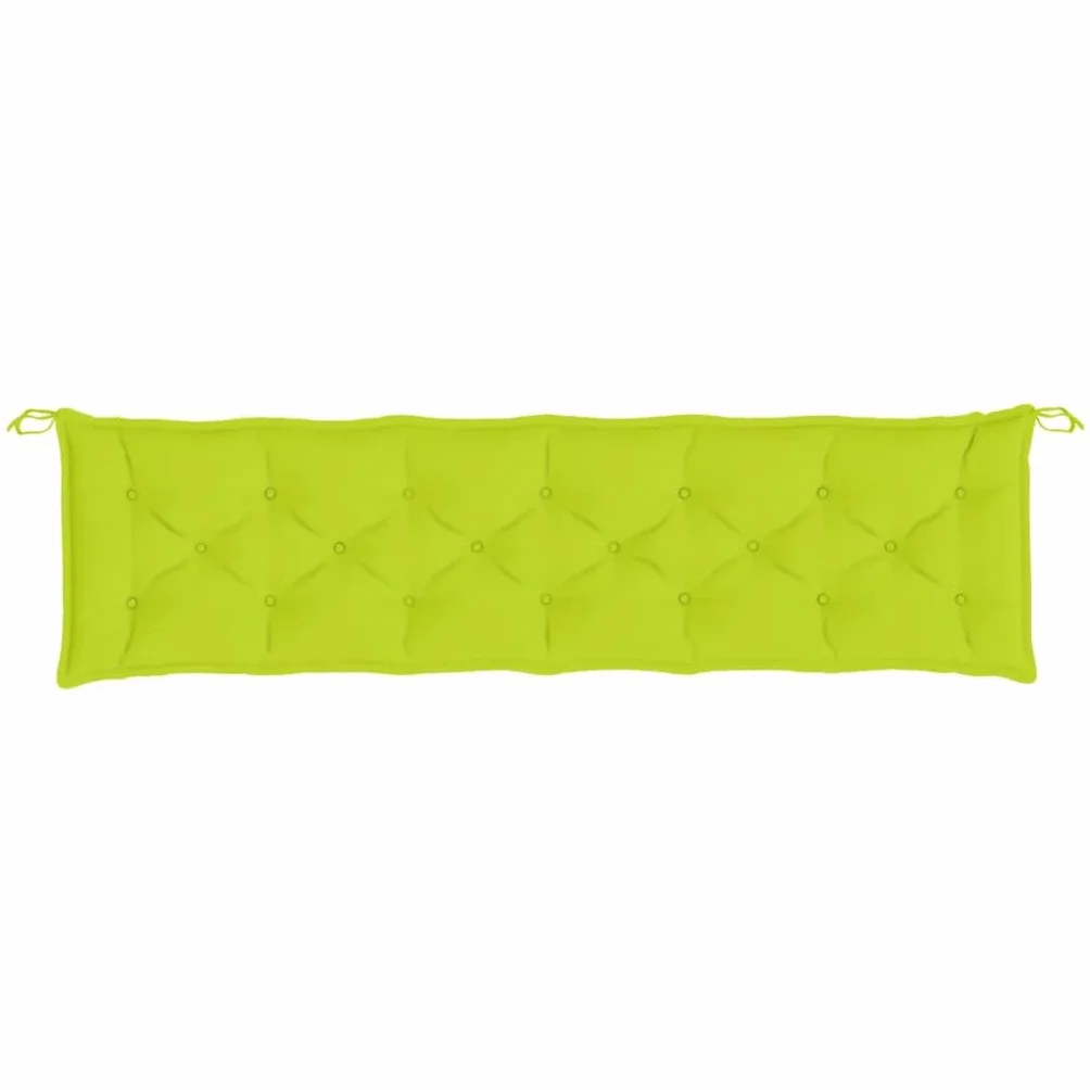 vidaXL Cuscini per Panca 2 pz Verde Intenso 200x50x7 cm Tessuto Oxford