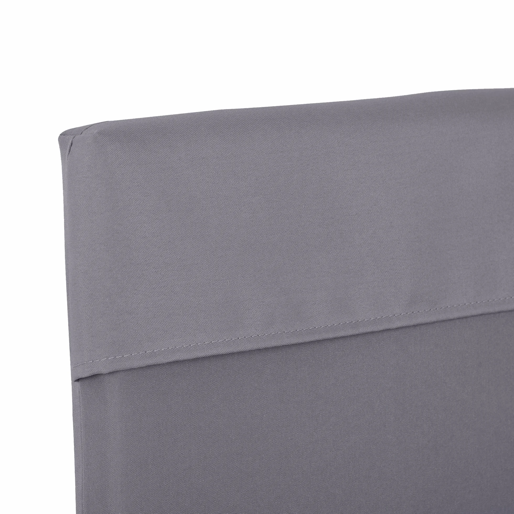 Outsunny Cuscini da Esterno in Gommapiuma e Poliestere per Dondolo da Giardino 3 Posti con Lacci di Fissaggio, 2 Pezzi da 130x45x5 cm, Grigio Scuro