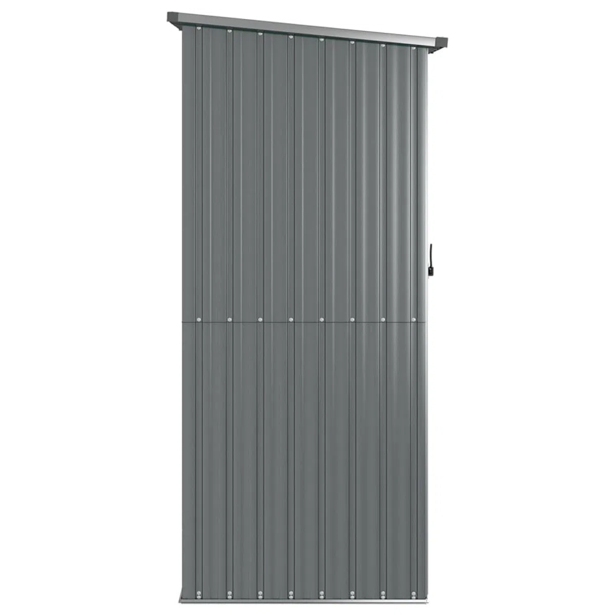 Gecheer Casetta per giardino in acciaio zincato, grigio, 118,5 x 97 x 209,5 cm, utensili in acciaio, cassetta degli attrezzi