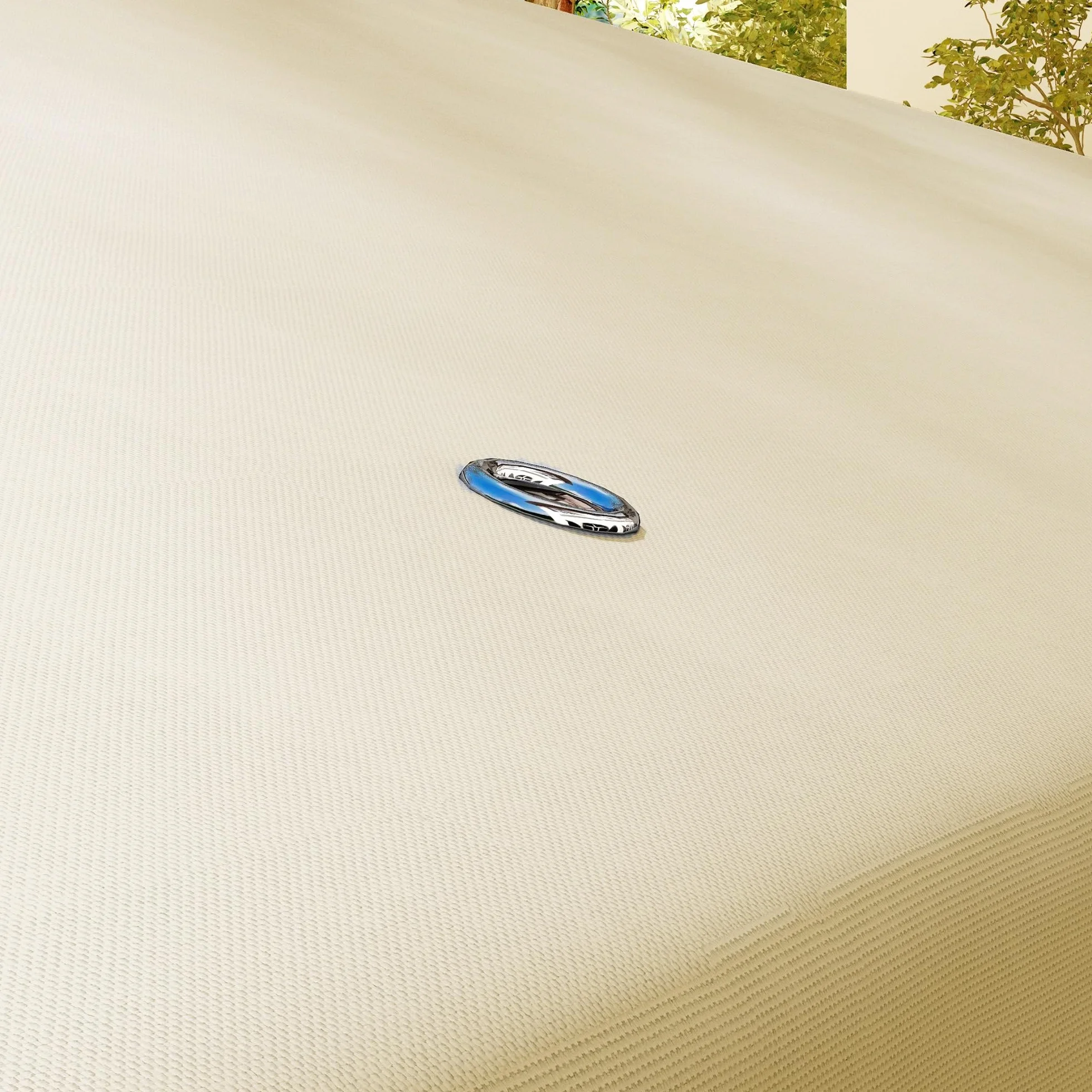 Outsunny Tetto di Ricambio per Gazebo 3x3 m 2 Livelli, Resistente all'Acqua in Poliestere 170g/m², Copertura Beige